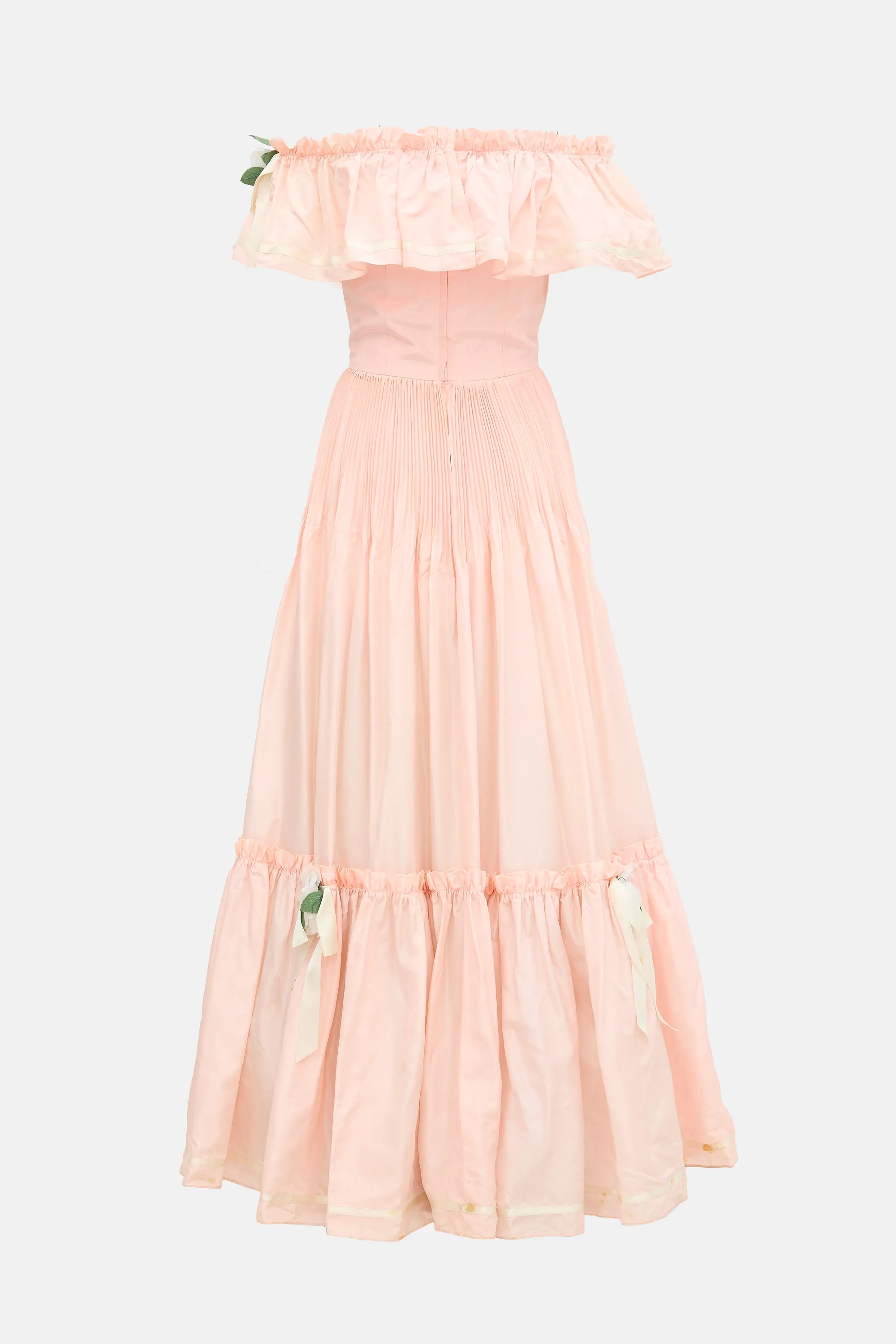 Vintage Ruffled Off Shoulder Dress sold by VSP Consignment product image thumbnail 3