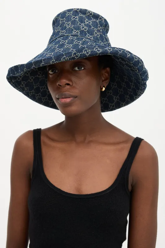 GG Monogram Denim Hat sold by VSP Consignment