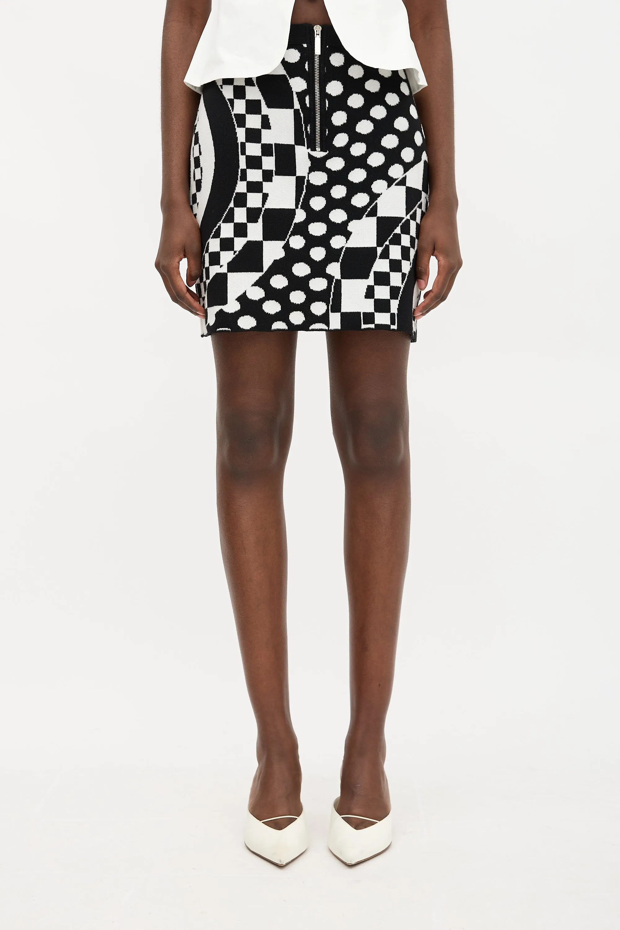Wool Abstract Printed Skirt sold by VSP Consignment