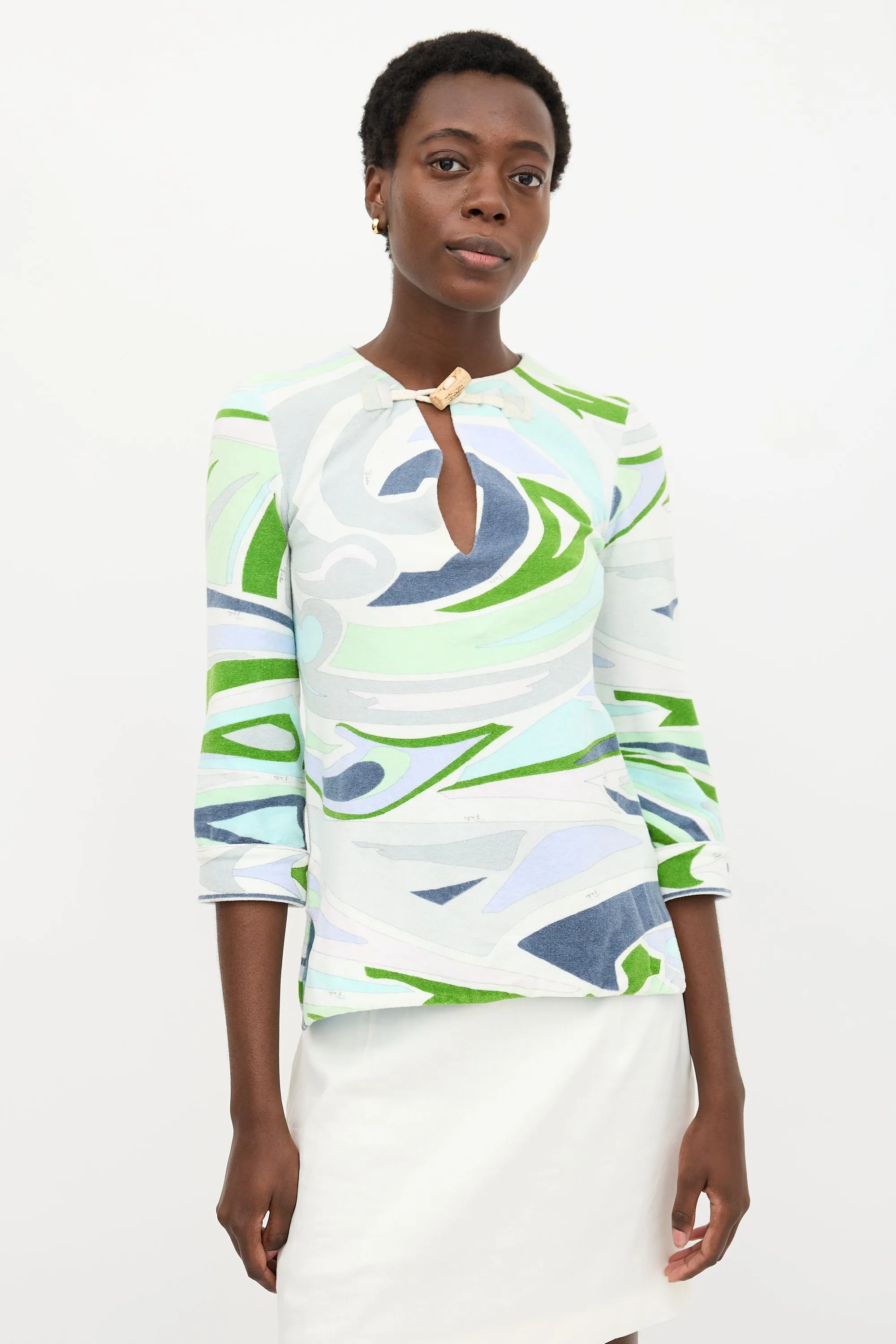 Terry Abstract Printed Top sold by VSP Consignment