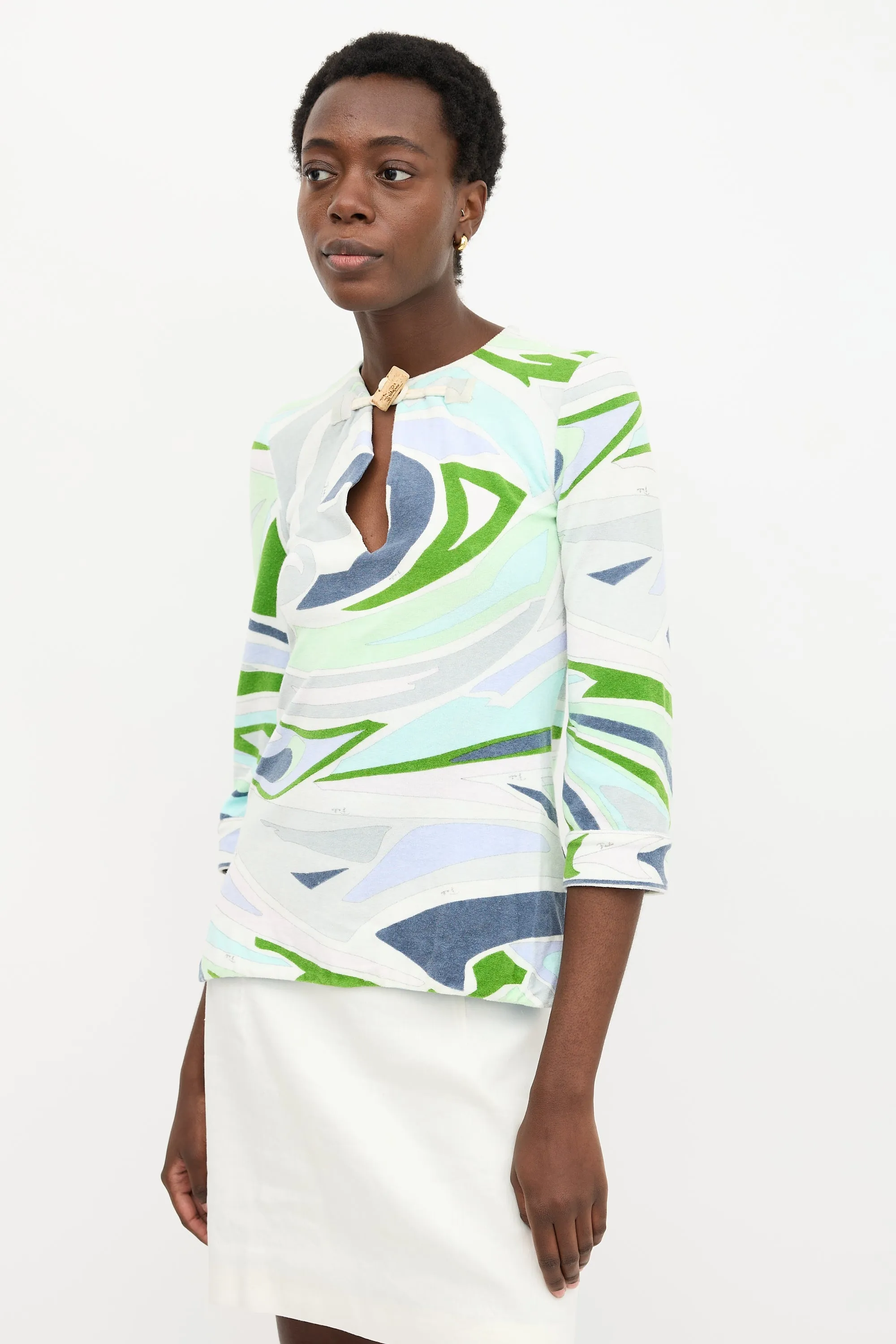 Terry Abstract Printed Top sold by VSP Consignment product image thumbnail 3