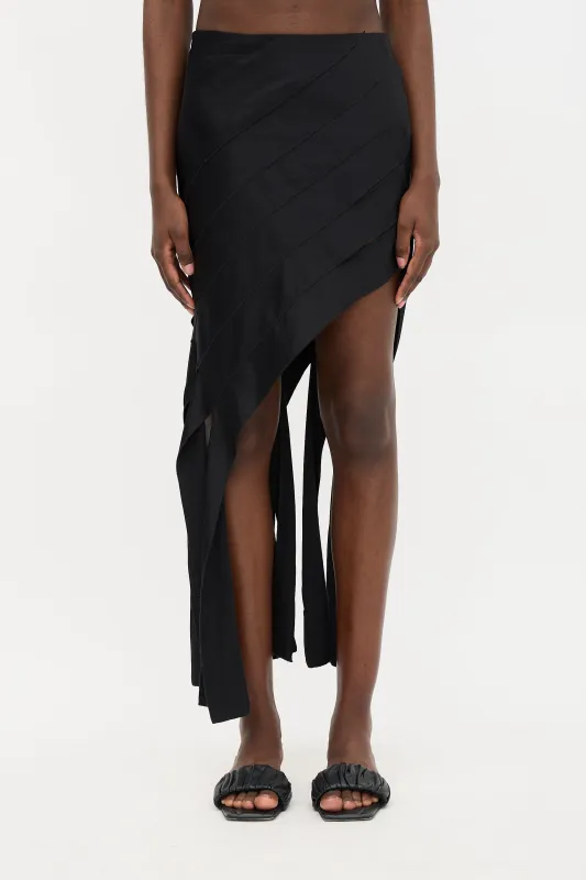 FW 2011 Silk Asymmetric Fringe Skirt made by Alexander Wang