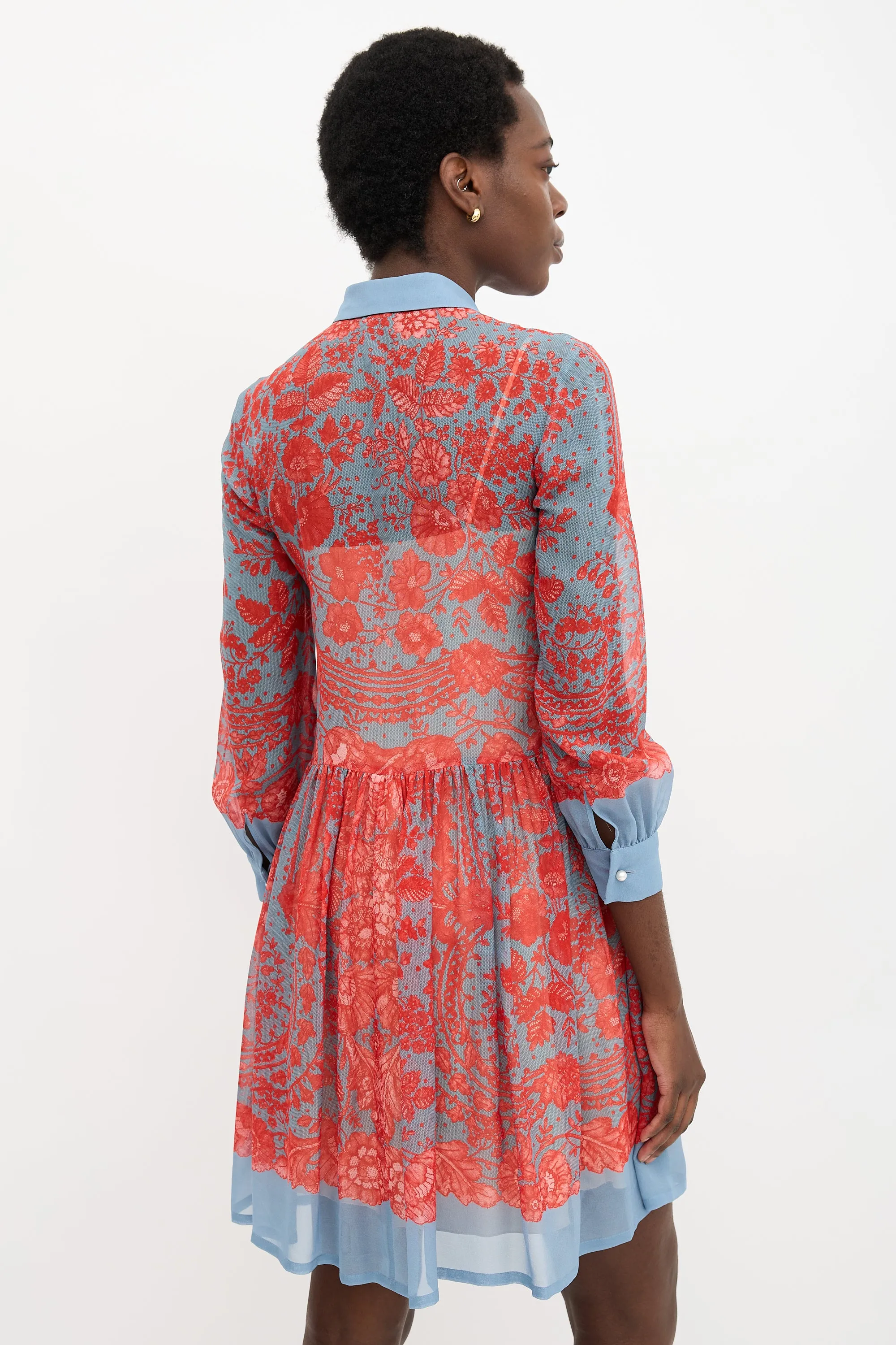 Silk Floral Shirt Dress sold by VSP Consignment product image thumbnail 4