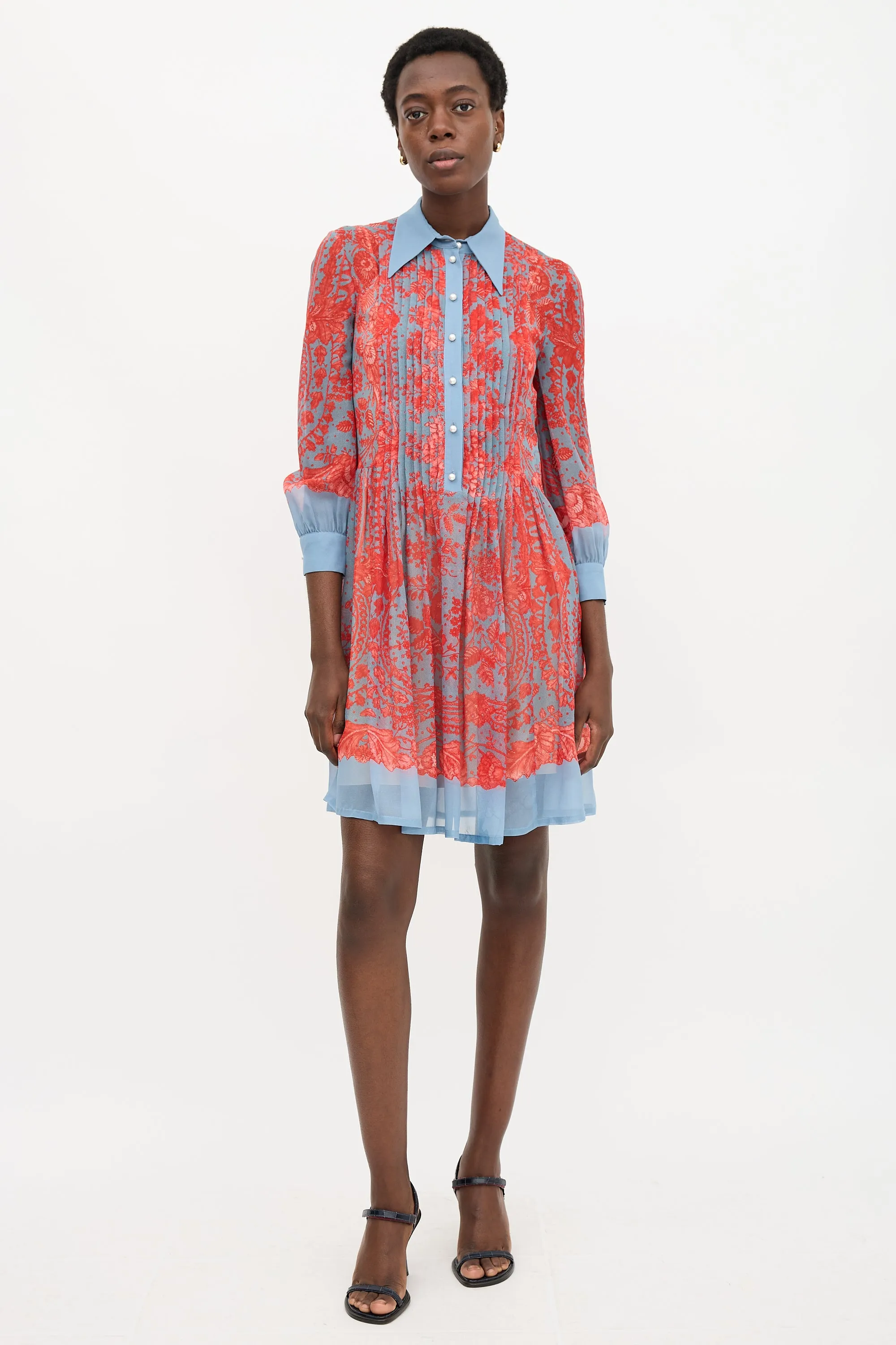 Silk Floral Shirt Dress sold by VSP Consignment product image thumbnail 5