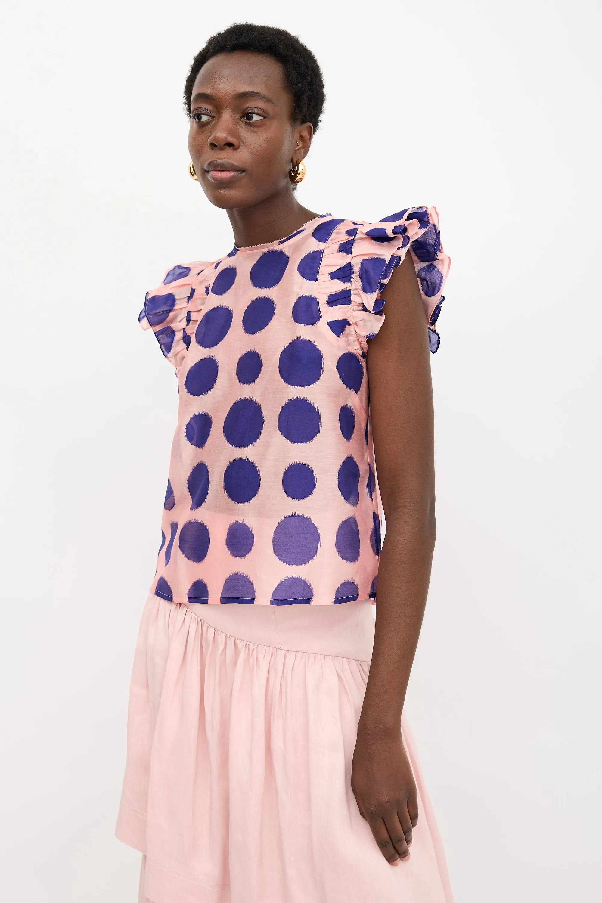Polka Dot Caprice Blouse sold by VSP Consignment product image thumbnail 3