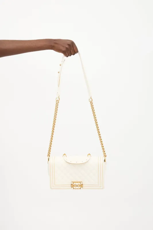 2017-2018 Quilted Leather Medium Boy Bag sold by VSP Consignment