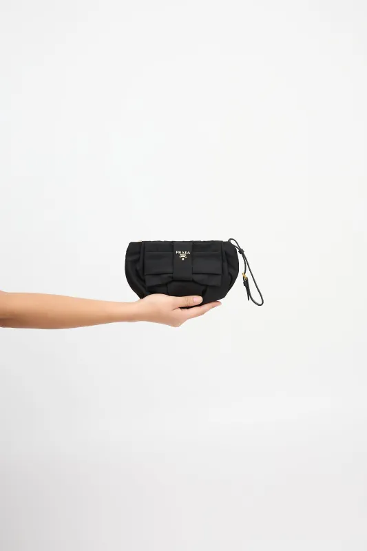 Nylon Bow Wristlet Bag sold by VSP Consignment