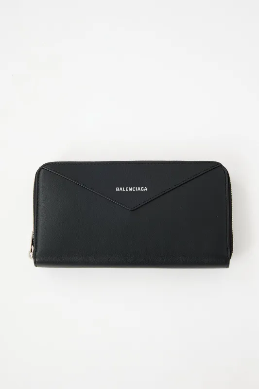 Leather Papier Zip Around Wallet sold by VSP Consignment