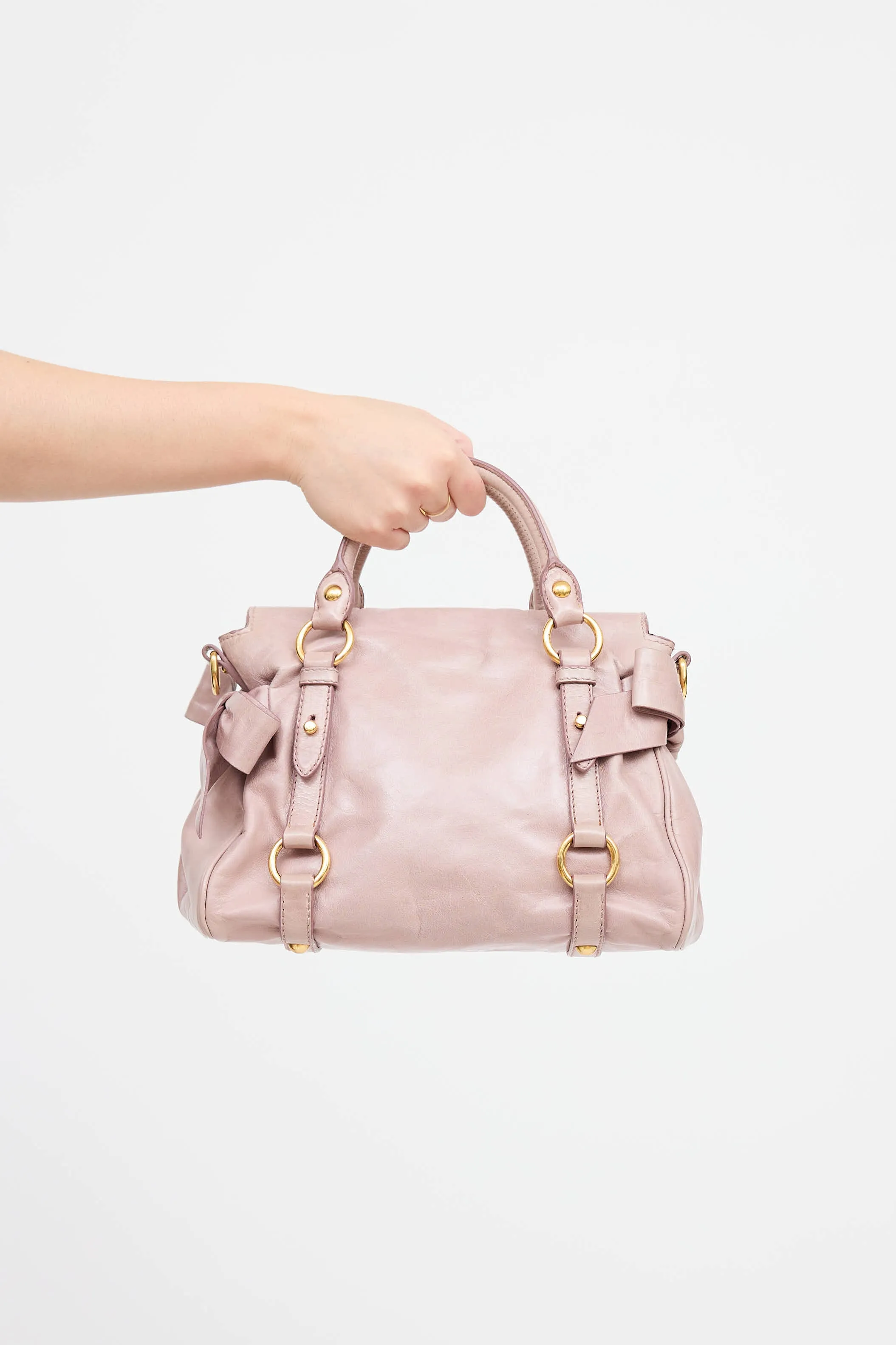 Vitello Lux Bow Bag sold by VSP Consignment product image thumbnail 2