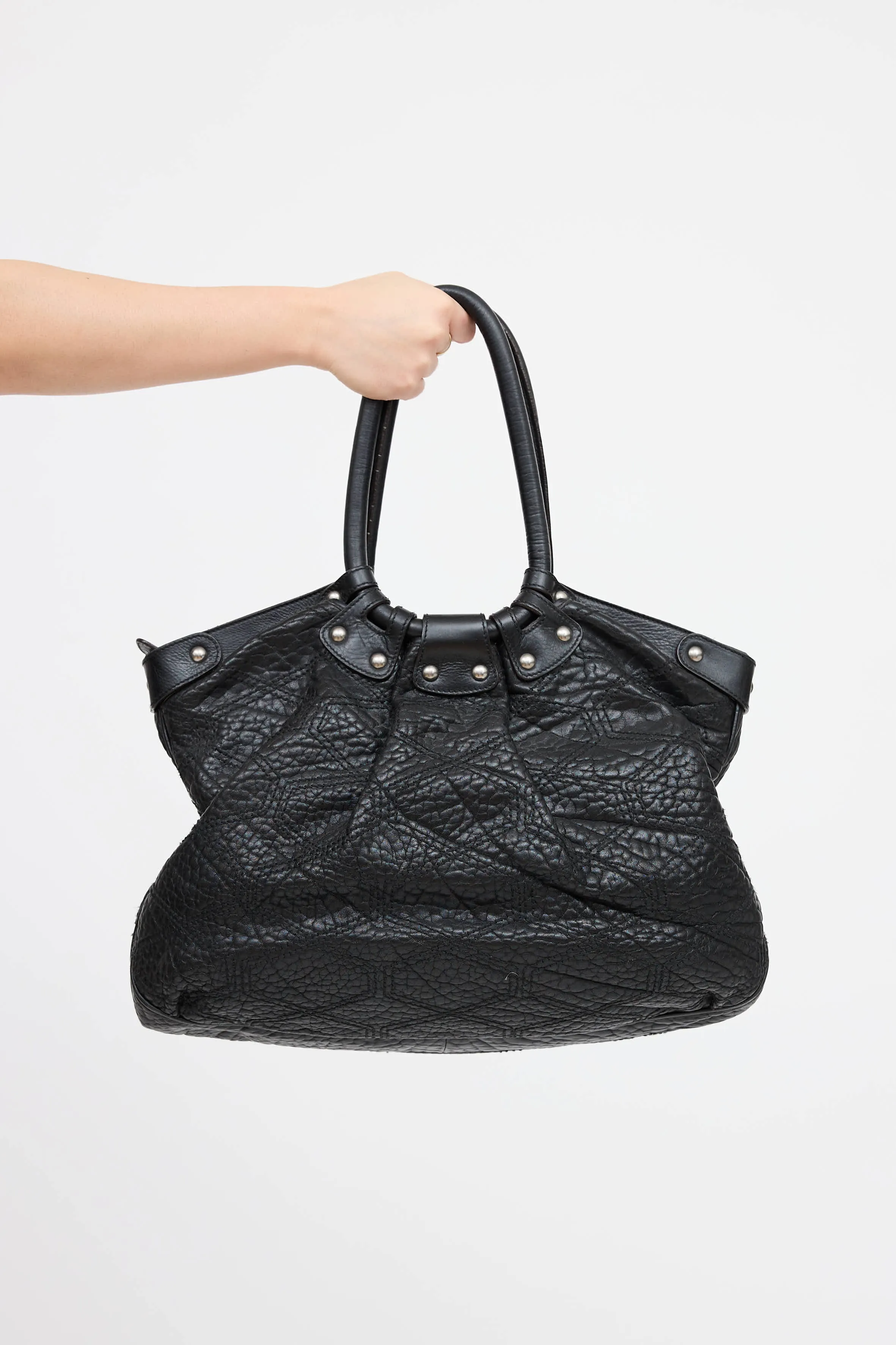 Pebbled Leather Shoulder Bag sold by VSP Consignment product image thumbnail 2