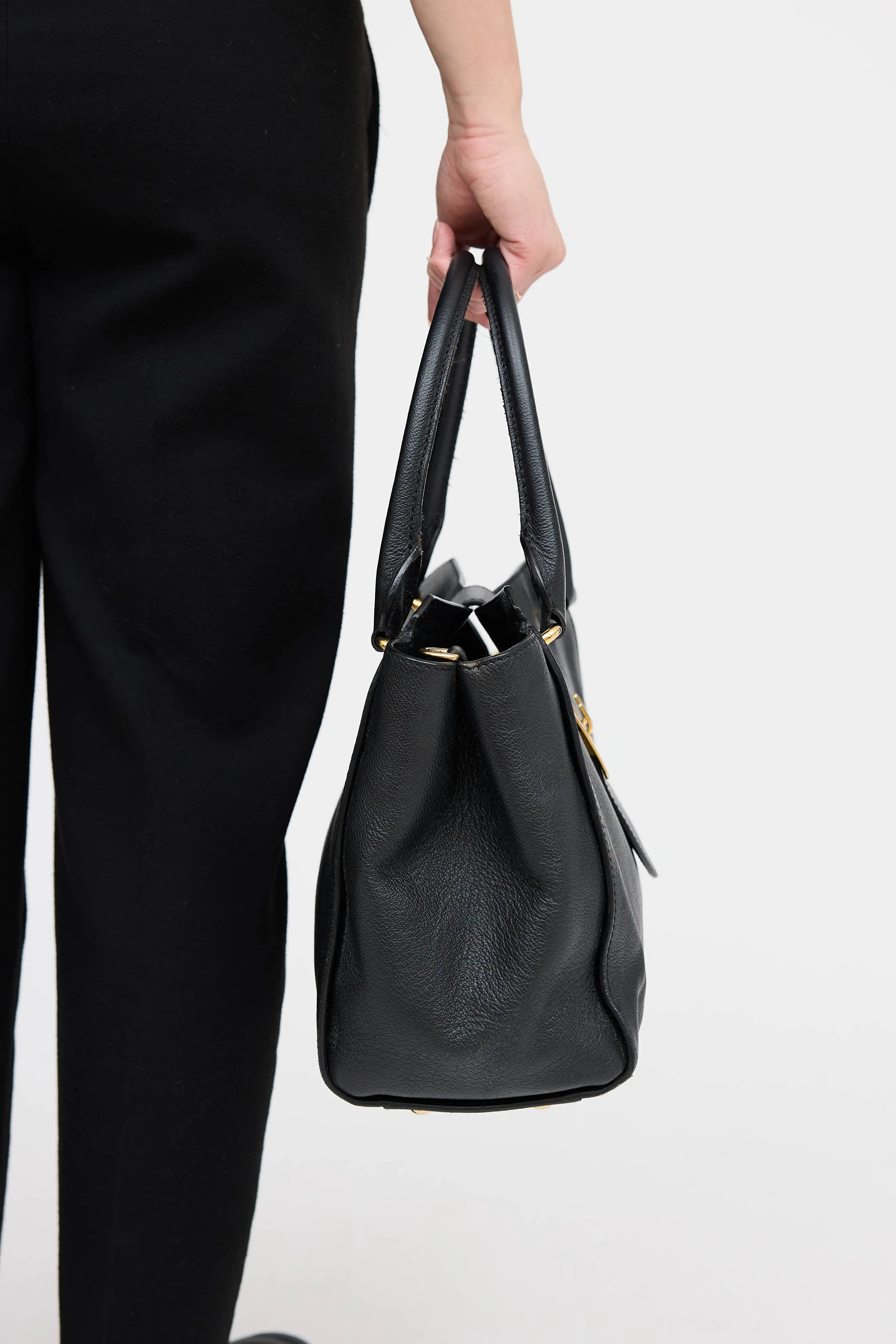 Leather Buckle Tote Bag sold by VSP Consignment product image thumbnail 4