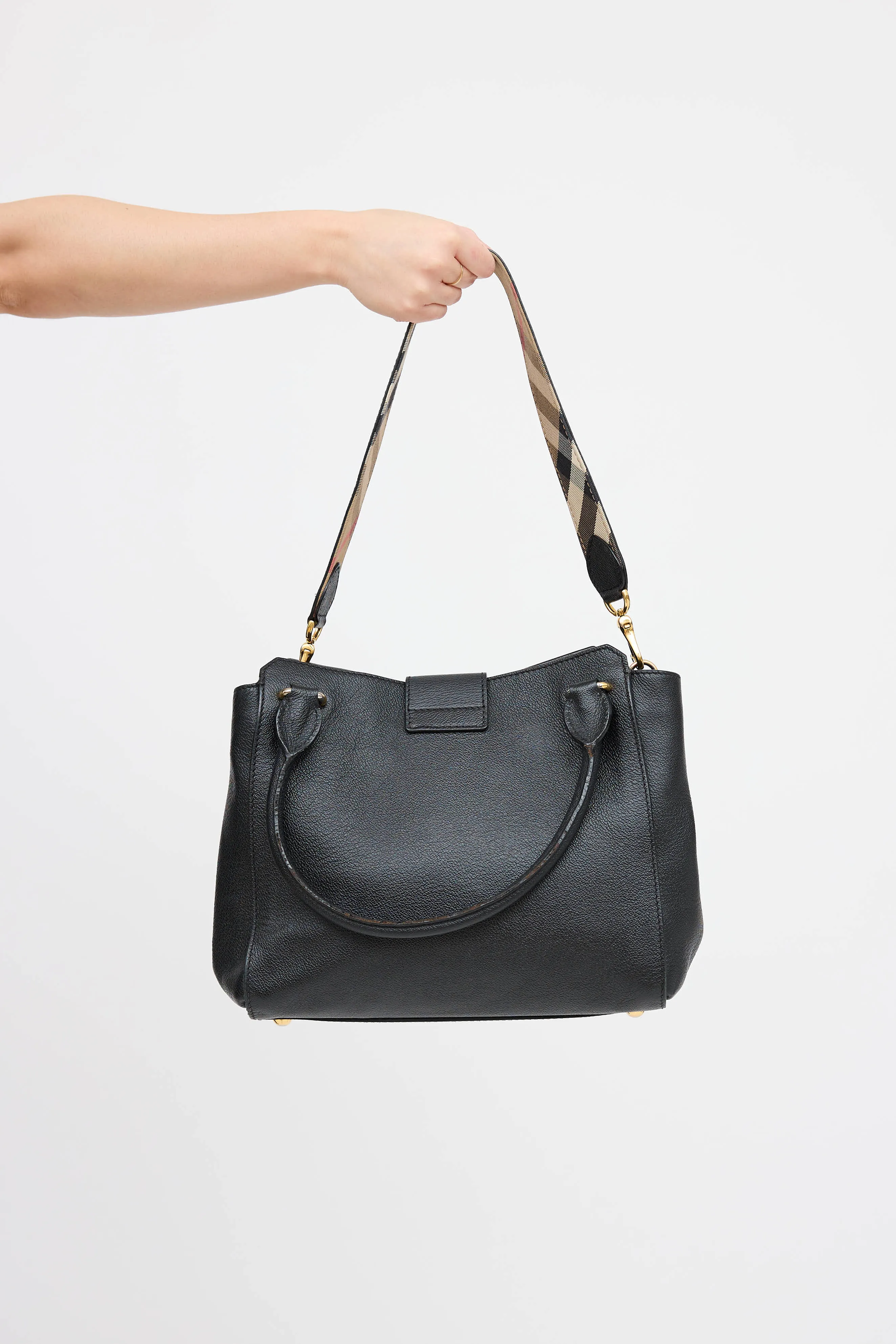 Leather Buckle Tote Bag sold by VSP Consignment product image thumbnail 2