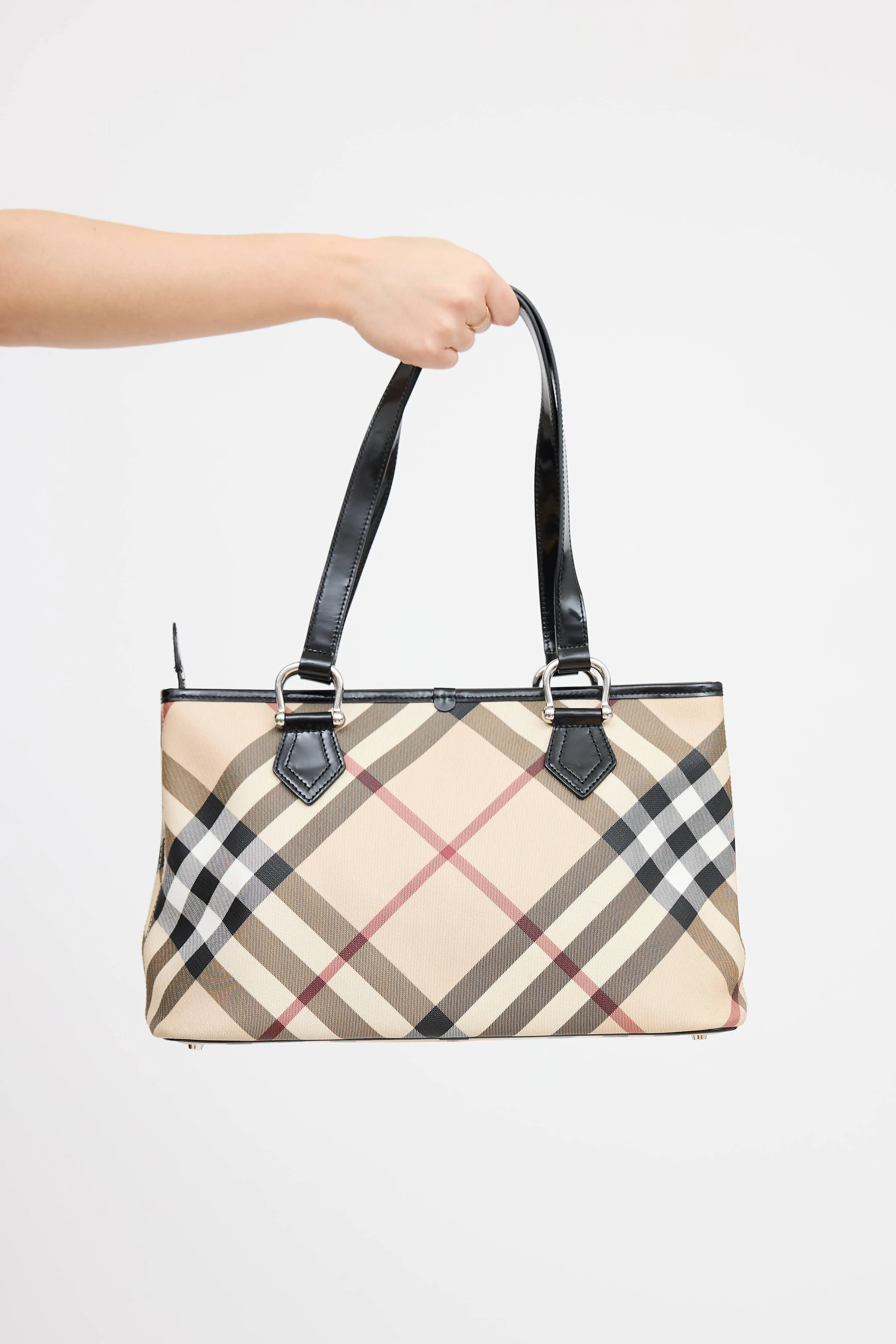 Nova Check Regent Tote Bag sold by VSP Consignment product image thumbnail 2