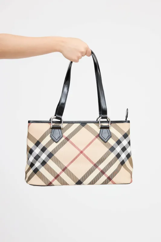 Nova Check Regent Tote Bag sold by VSP Consignment