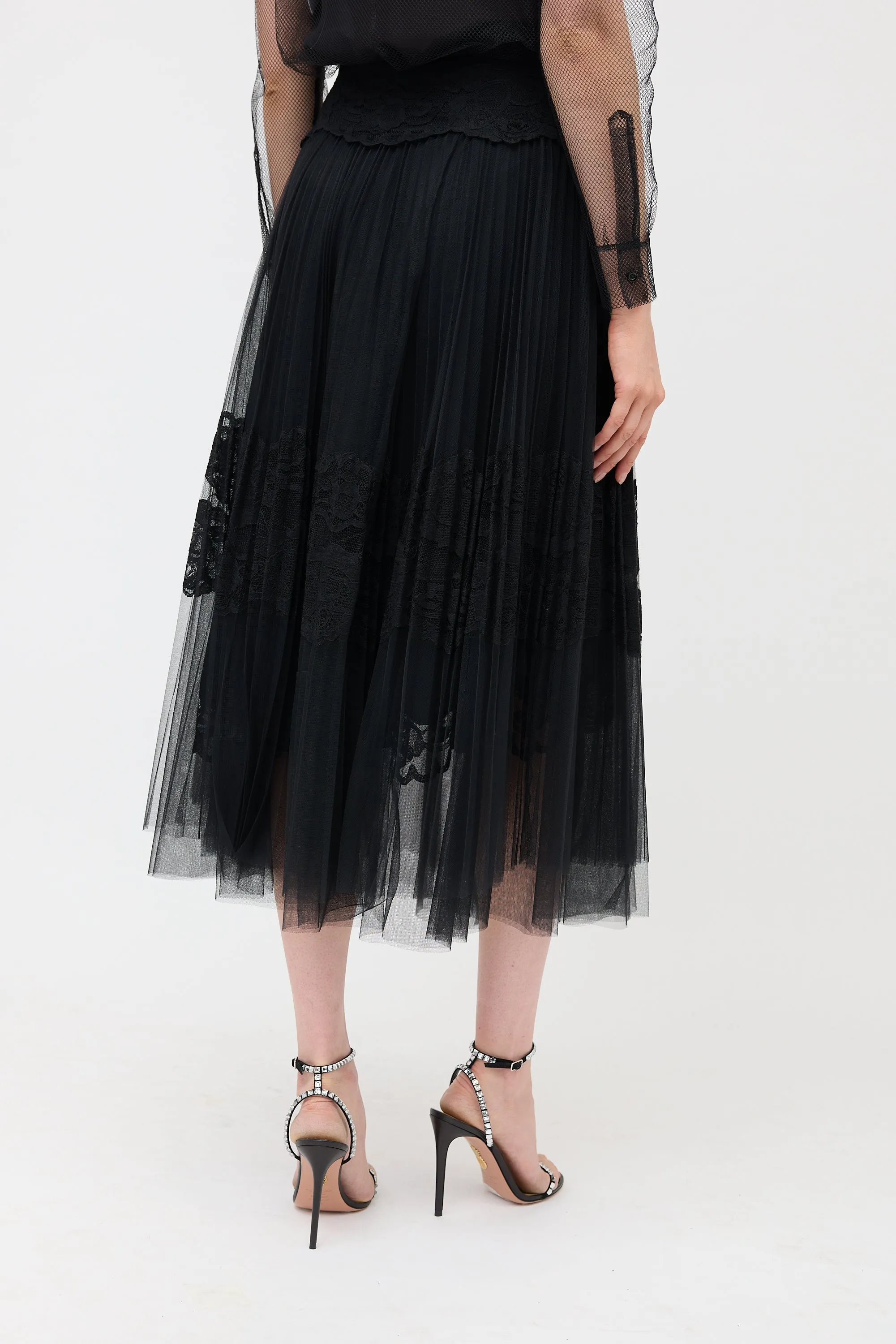 Pleated Lace & Tulle Skirt sold by VSP Consignment product image thumbnail 4