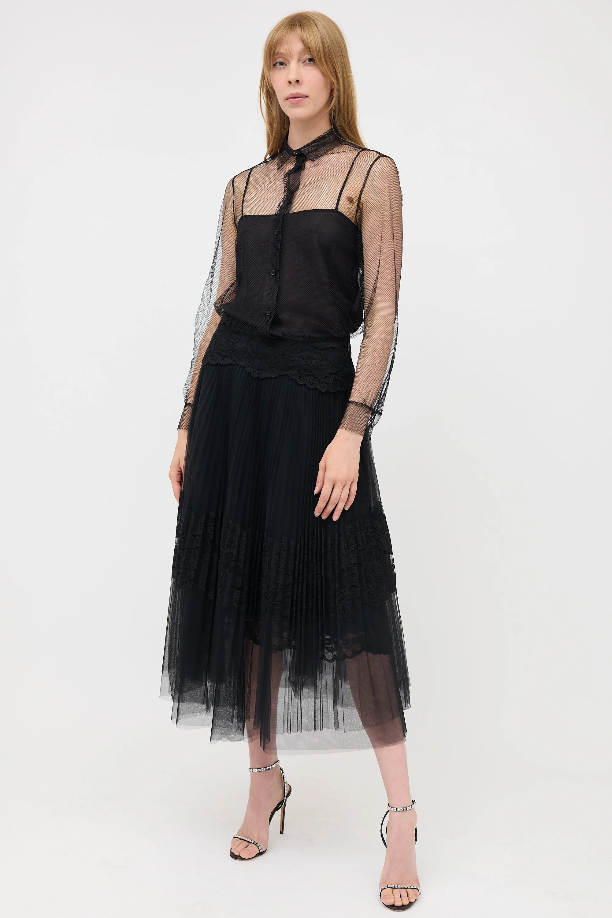 Pleated Lace & Tulle Skirt sold by VSP Consignment product image thumbnail 2