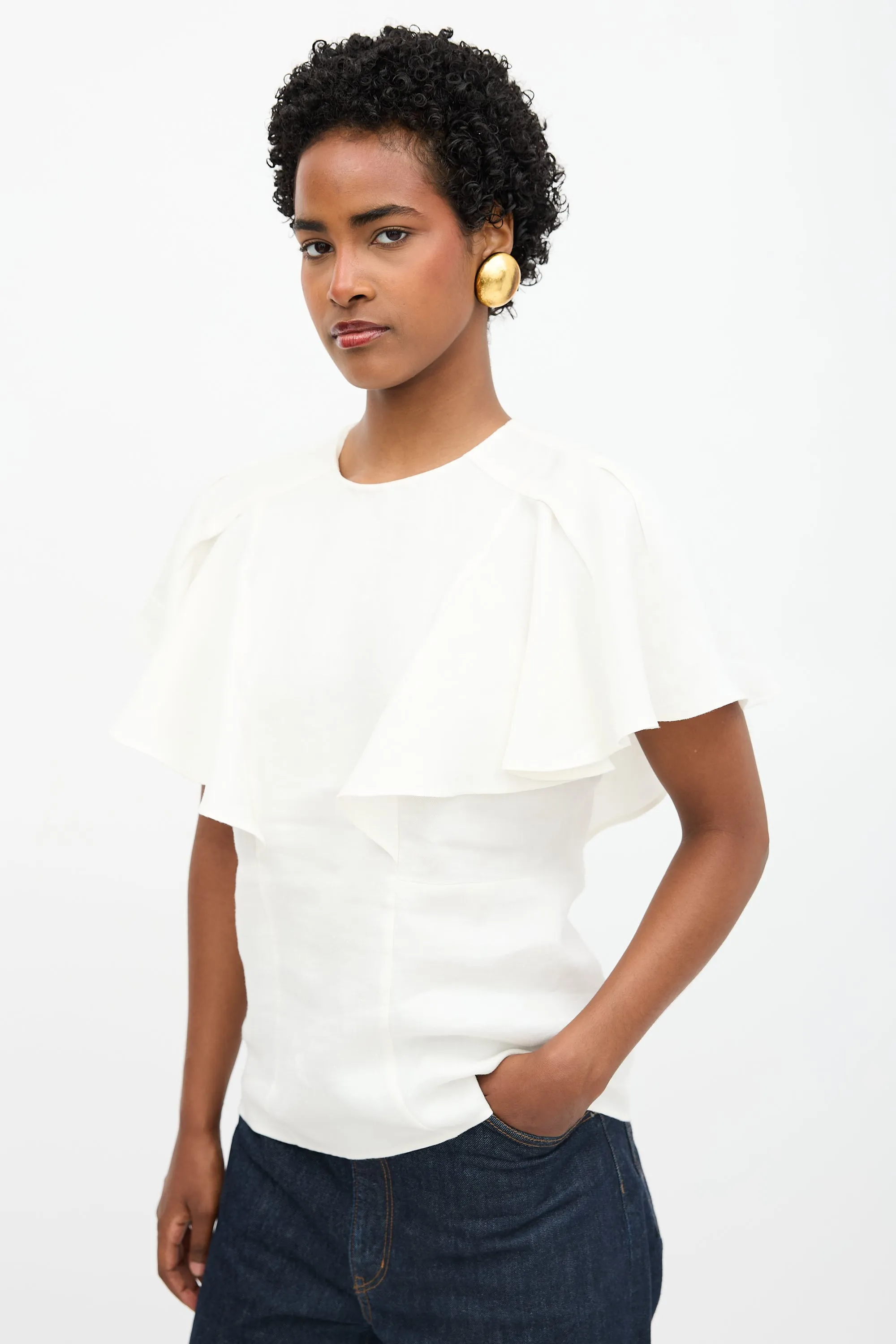 Linen Blouse sold by VSP Consignment product image thumbnail 3