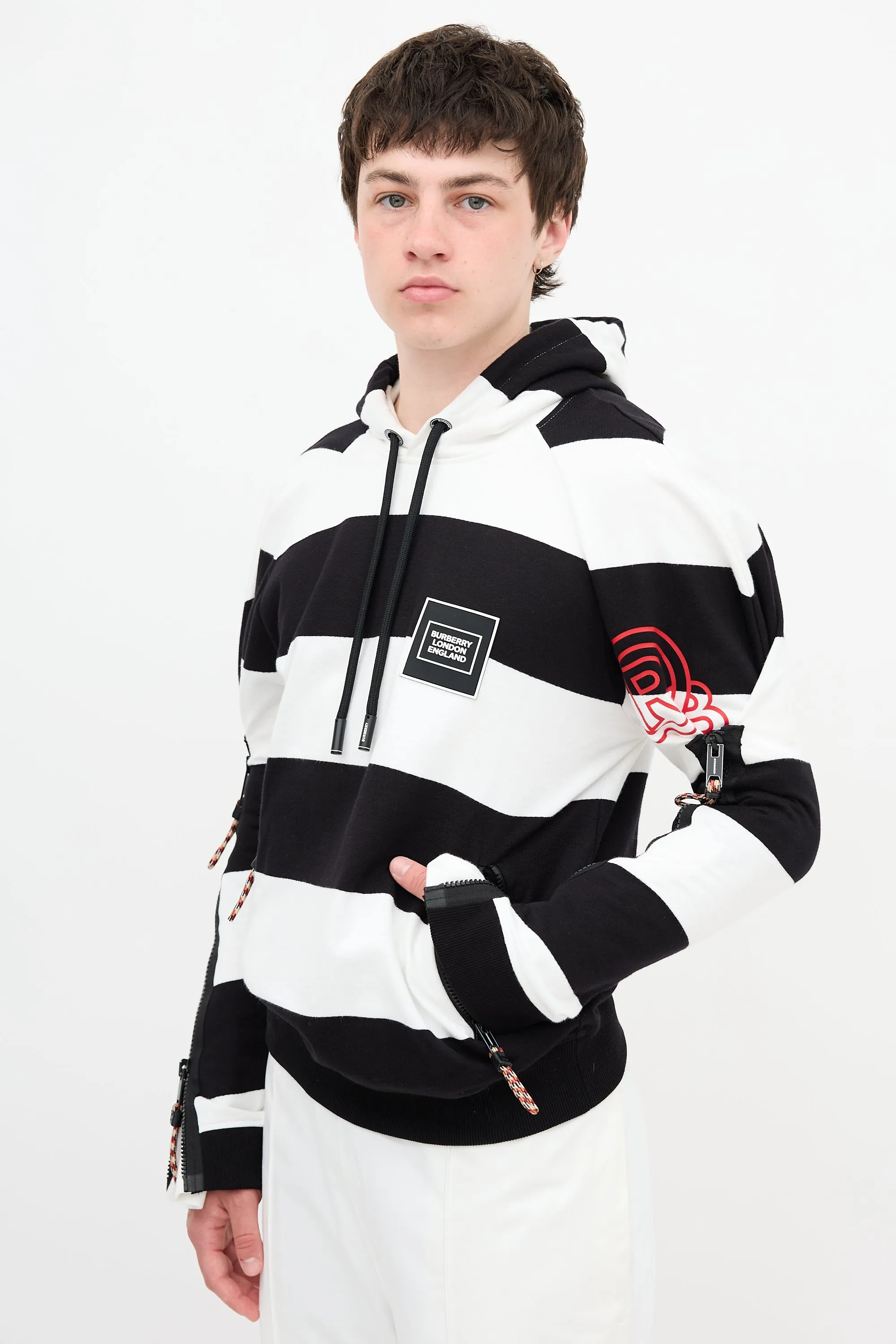 Striped Logo Hoodie sold by VSP Consignment product image thumbnail 3