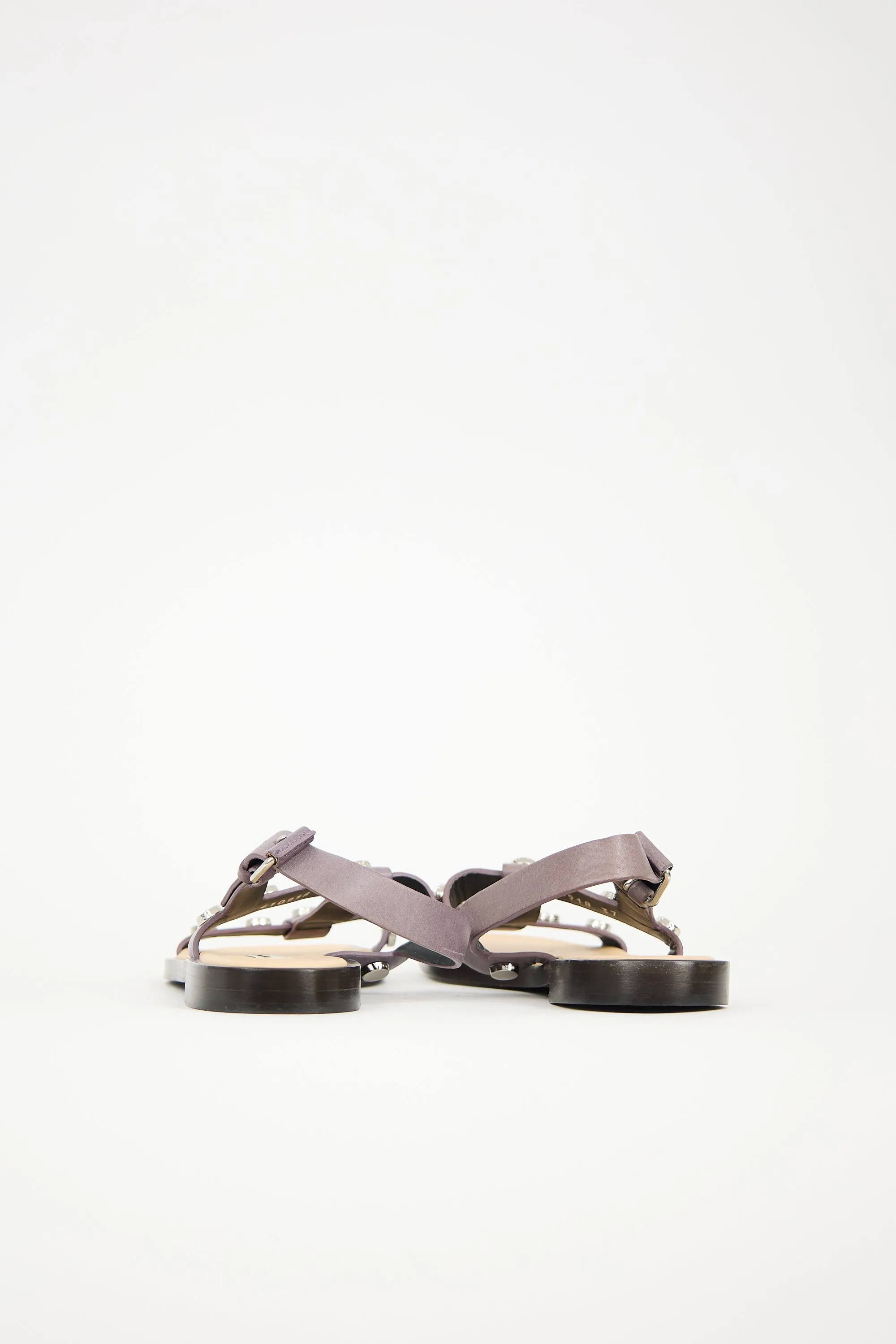 Leather Studded T-Strap Sandal sold by VSP Consignment product image thumbnail 4