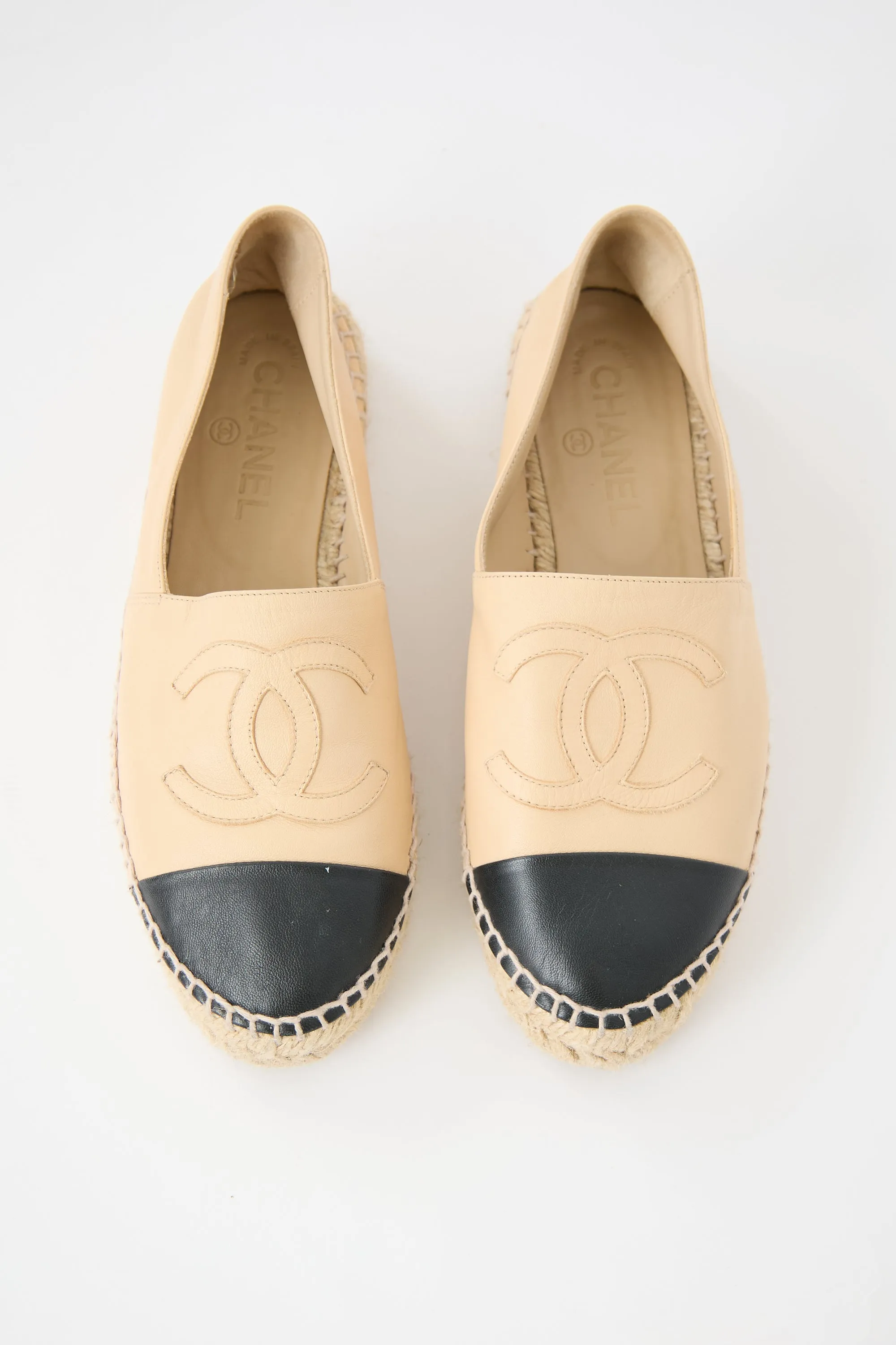 Leather CC Espadrille Flat sold by VSP Consignment product image thumbnail 2