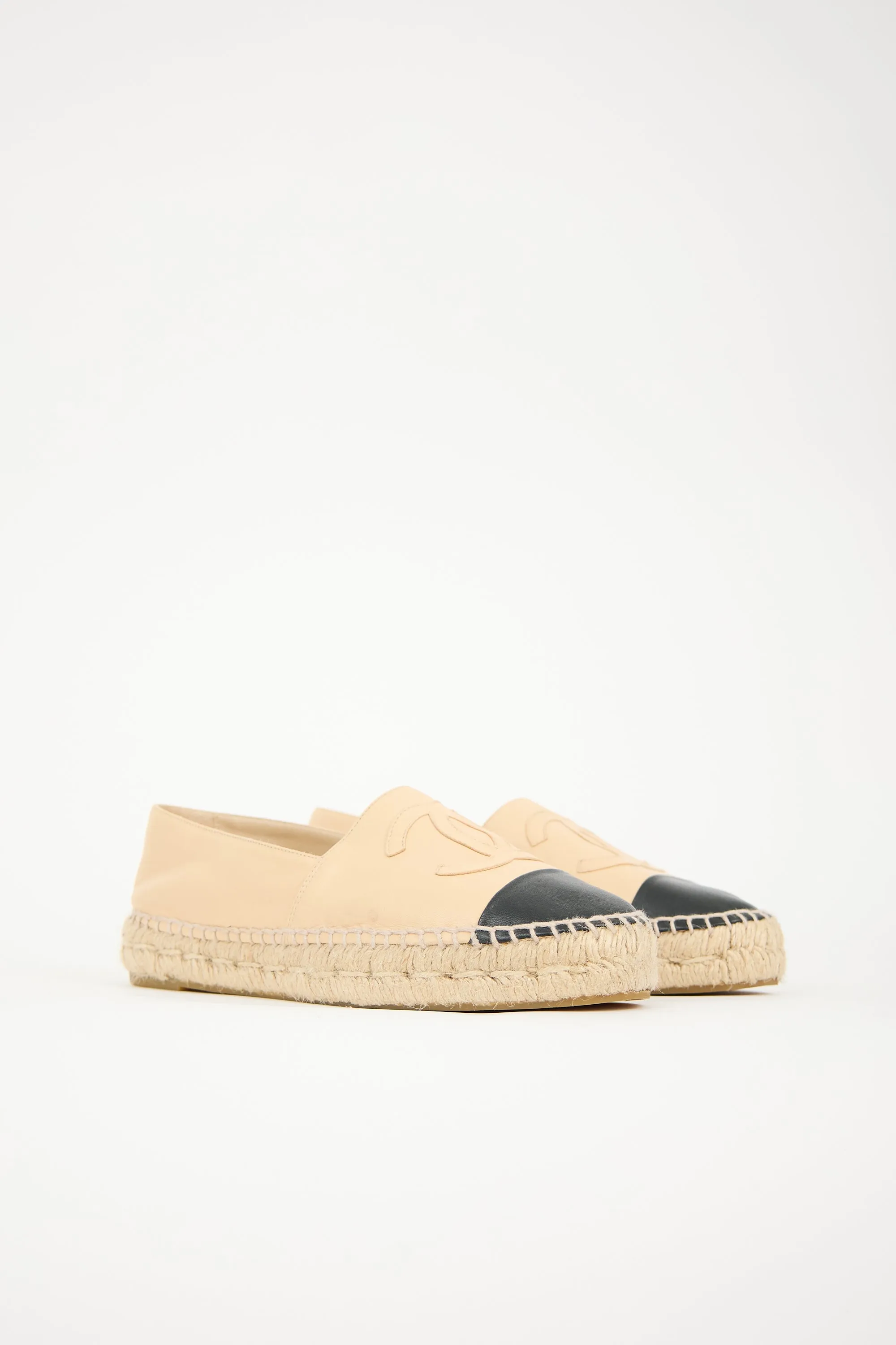 Leather CC Espadrille Flat sold by VSP Consignment product image thumbnail 3