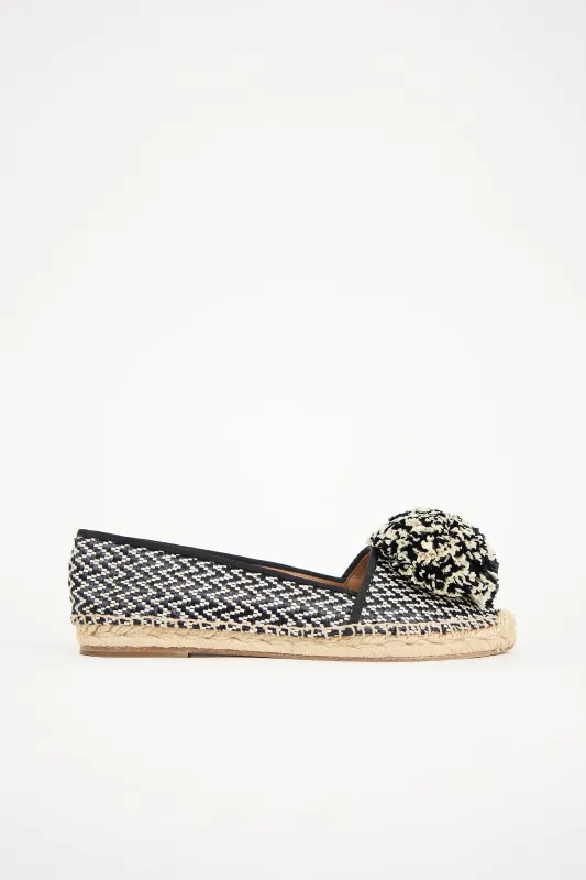 Raffia Pom Espadrille Flat made by Aquazzura