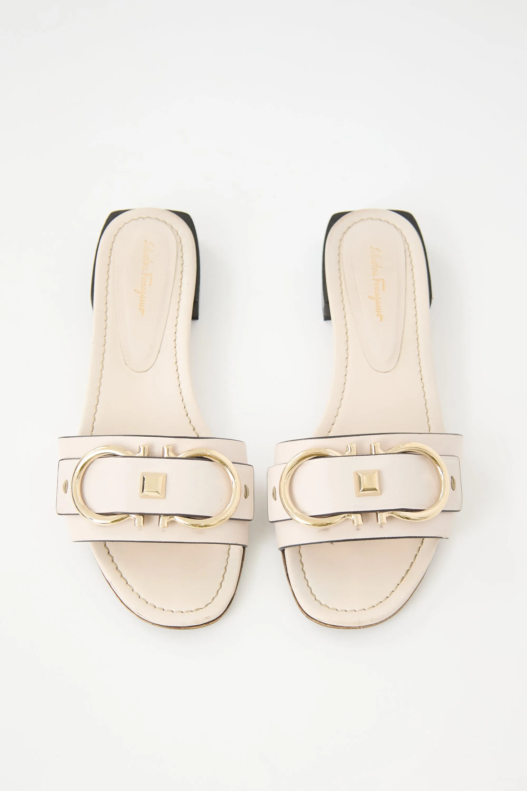 Leather Double Gancini Slide sold by VSP Consignment