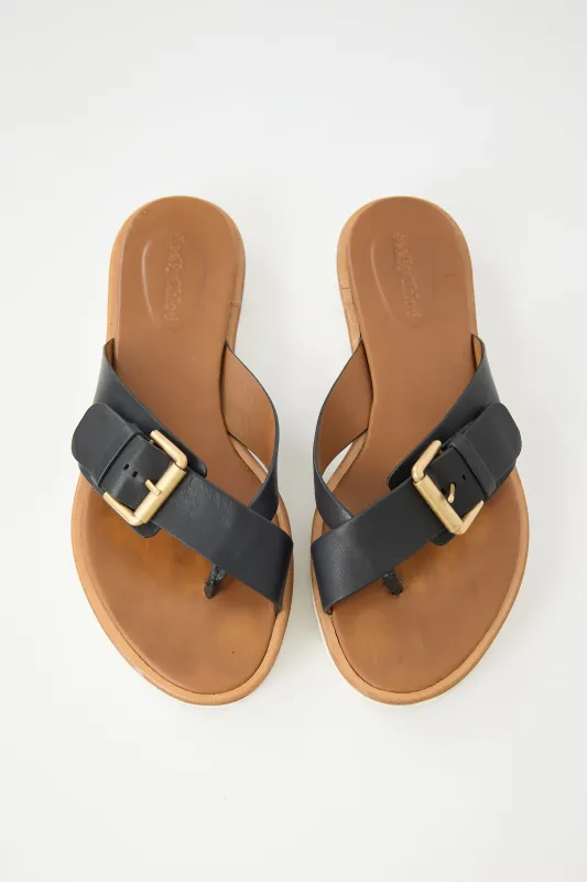 Leather Tiny Scalloped Sandal sold by VSP Consignment