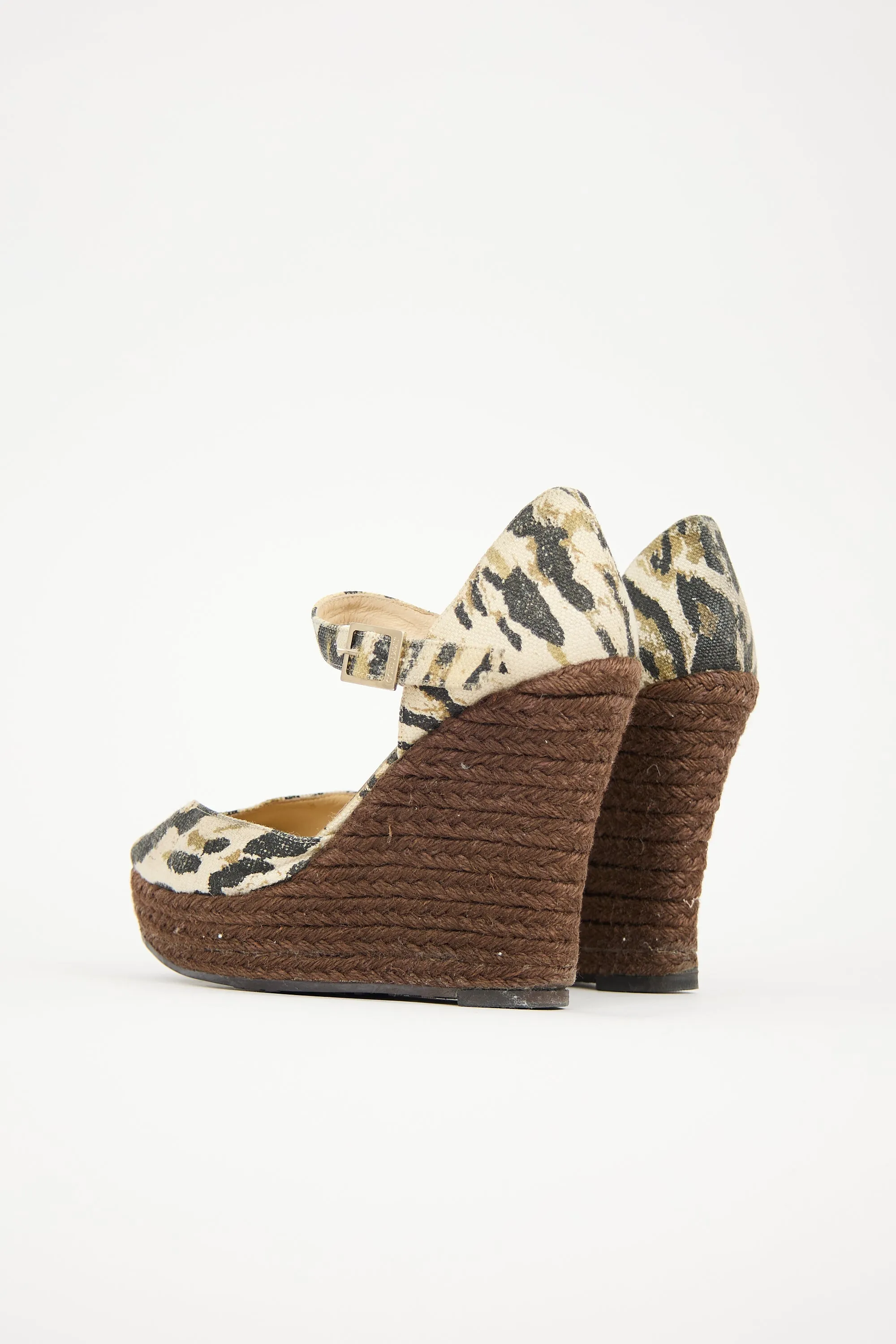 Canvas Printed Wedge Sandal sold by VSP Consignment product image thumbnail 4