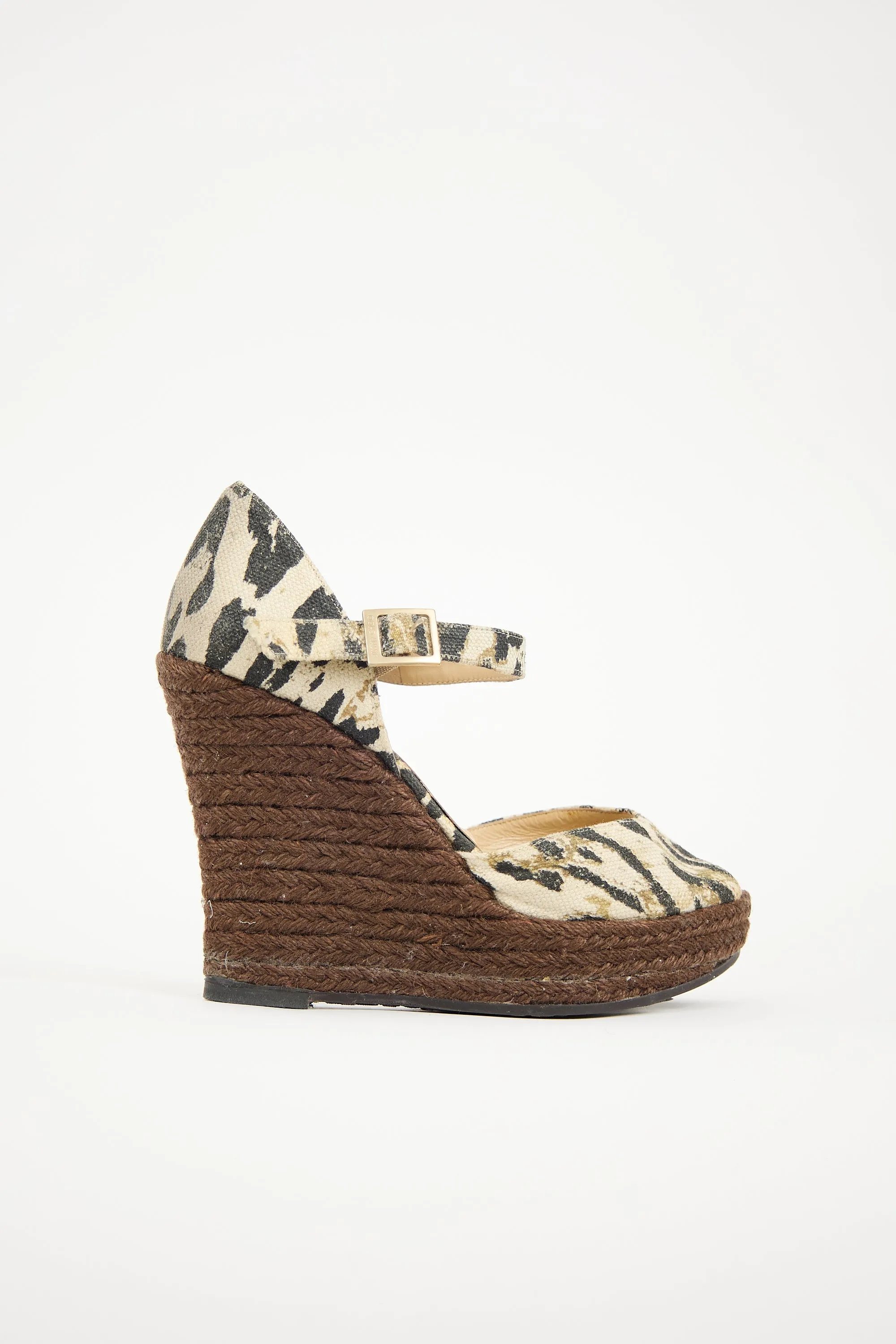 Canvas Printed Wedge Sandal sold by VSP Consignment