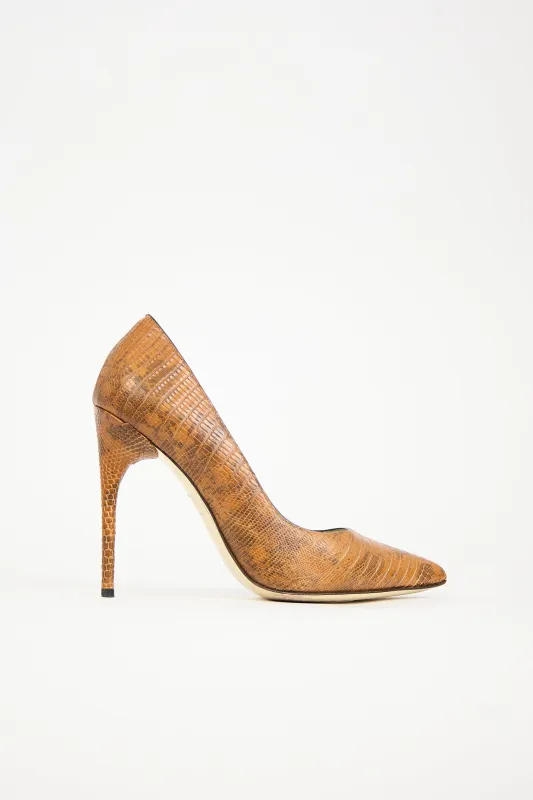 Embossed Leather Pump sold by VSP Consignment
