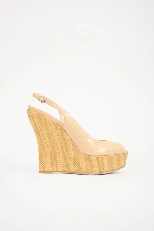 Patent Woven Wedge Heel sold by VSP Consignment
