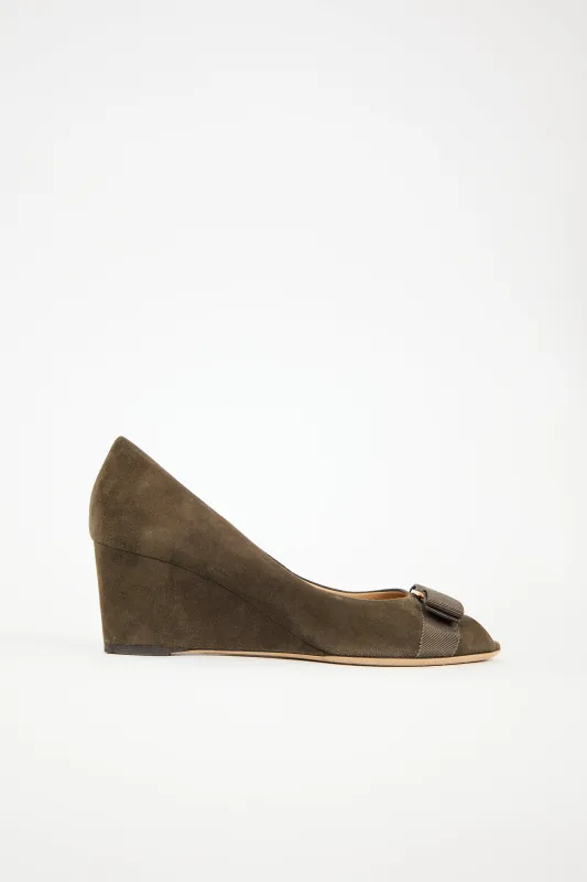Suede Vara Wedge Heel sold by VSP Consignment