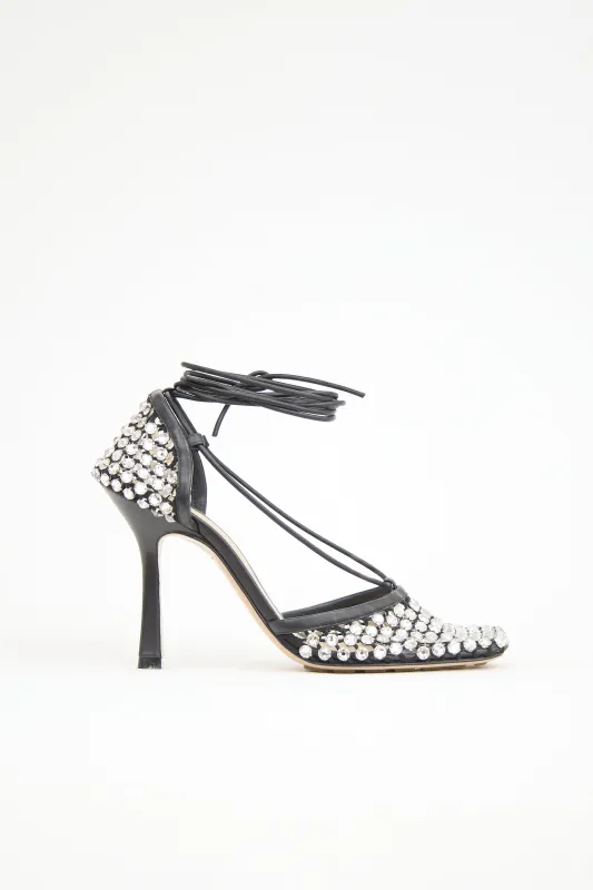Stretch Crystal Web Sandal sold by VSP Consignment