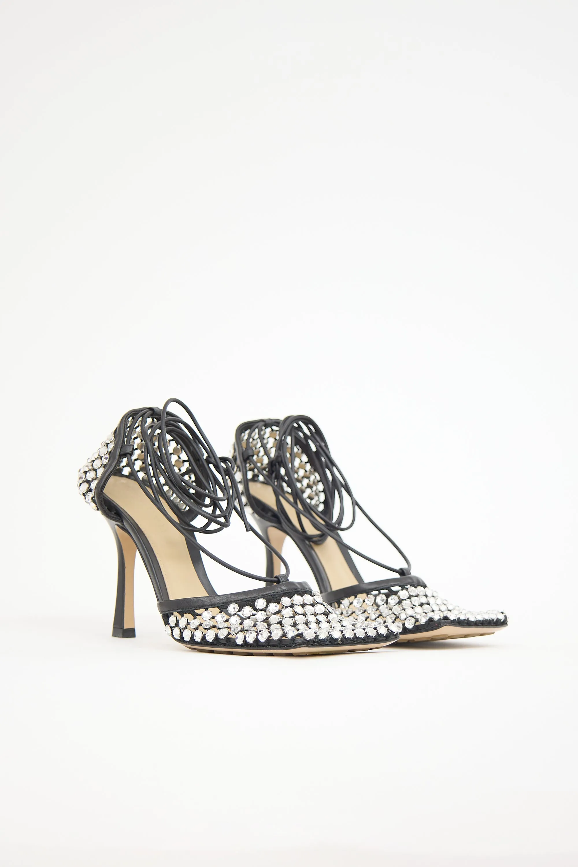 Stretch Crystal Web Sandal sold by VSP Consignment product image thumbnail 2