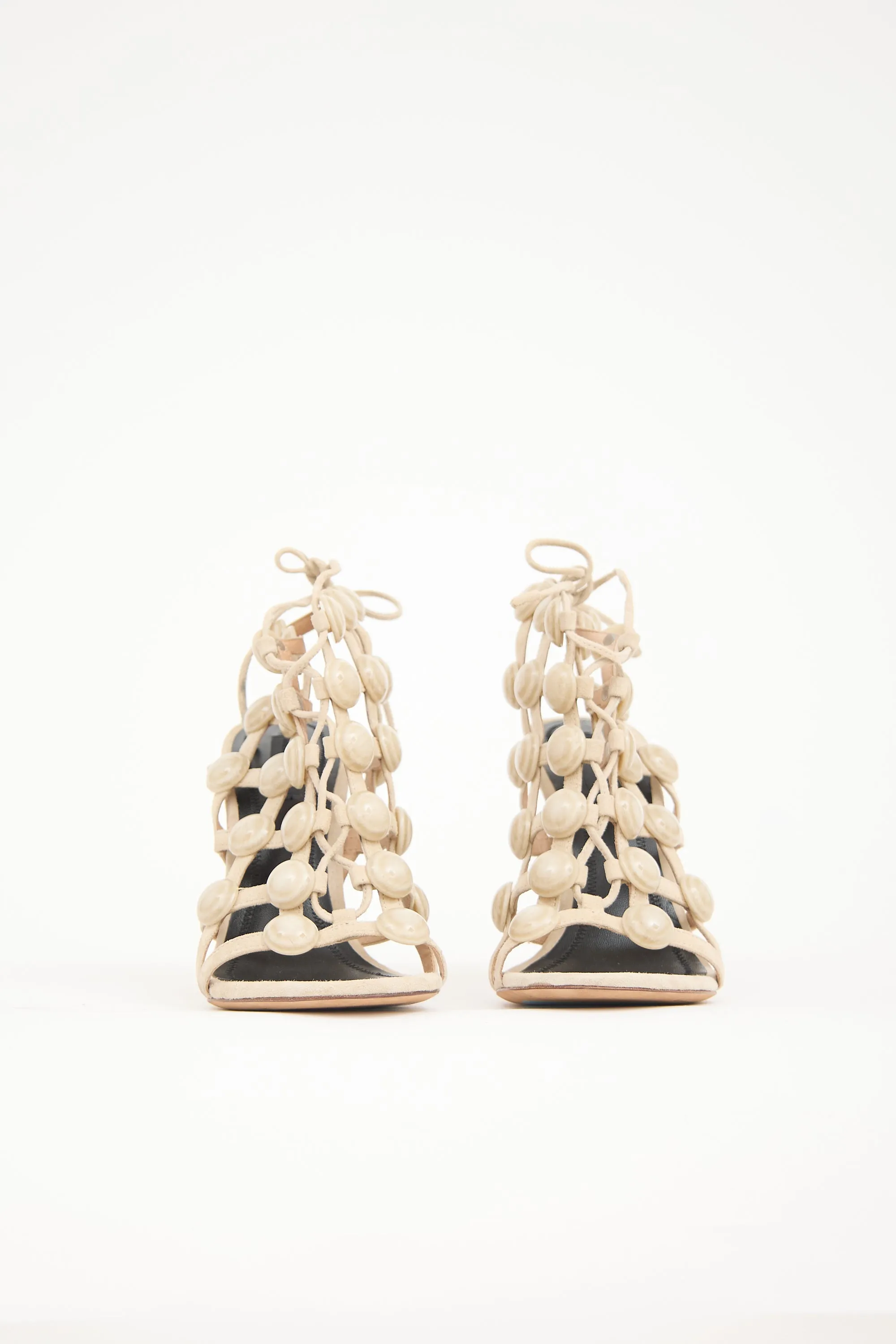 Suede Rubie Caged Sandal sold by VSP Consignment product image thumbnail 3