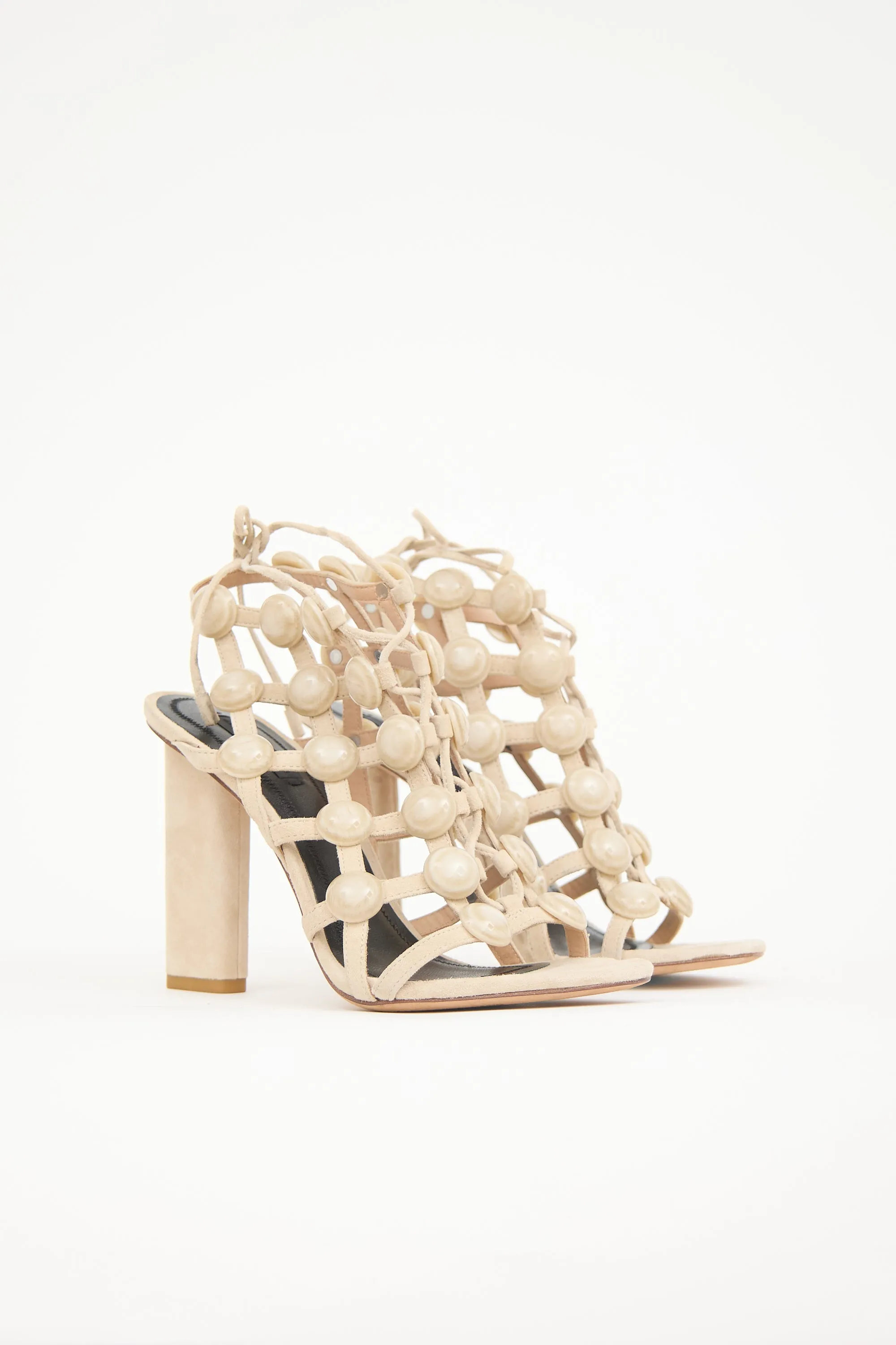 Suede Rubie Caged Sandal sold by VSP Consignment product image thumbnail 2