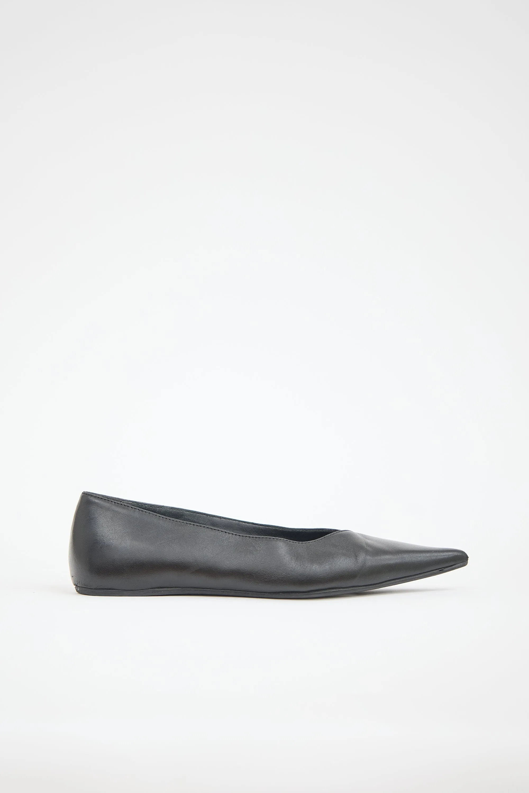 Leather Asymmetric Flat sold by VSP Consignment