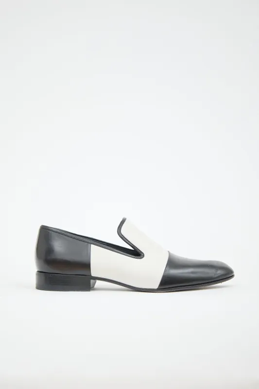 Leather Two Tone Loafer made by Celine