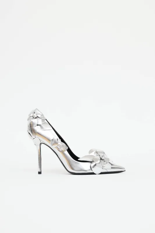 Flower Embellished Pump sold by VSP Consignment