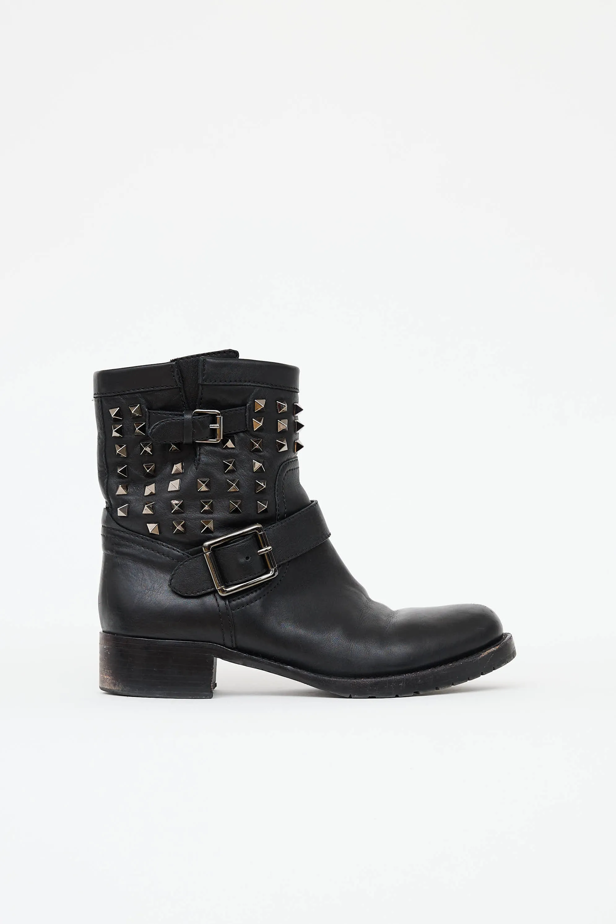 Rockstud Moto Ankle Boot sold by VSP Consignment