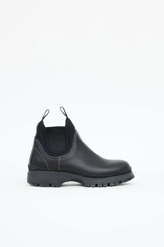 Leather and Strech Brixxen Boot made by Prada