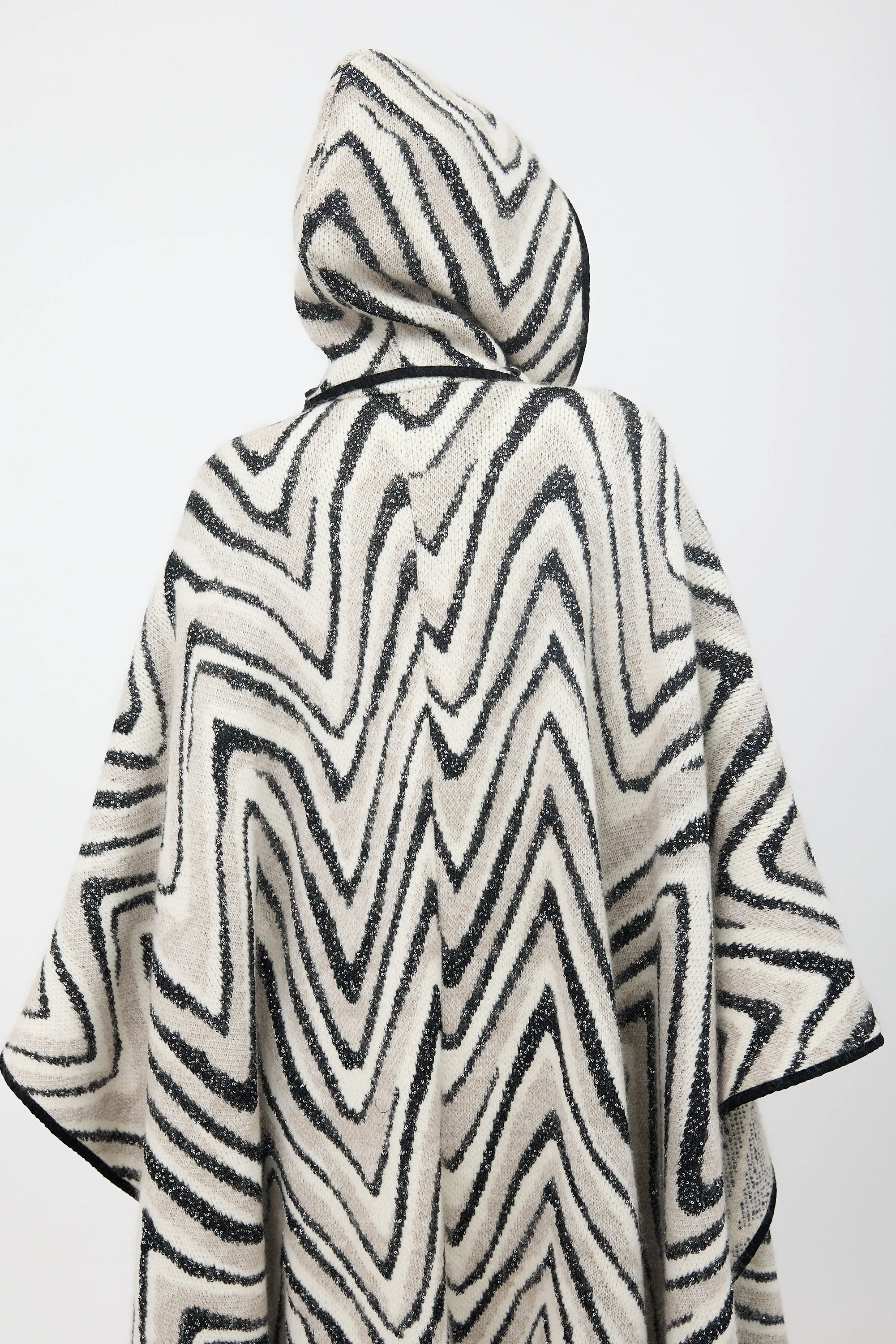 Wool Patterned Hooded Cape sold by VSP Consignment product image thumbnail 3
