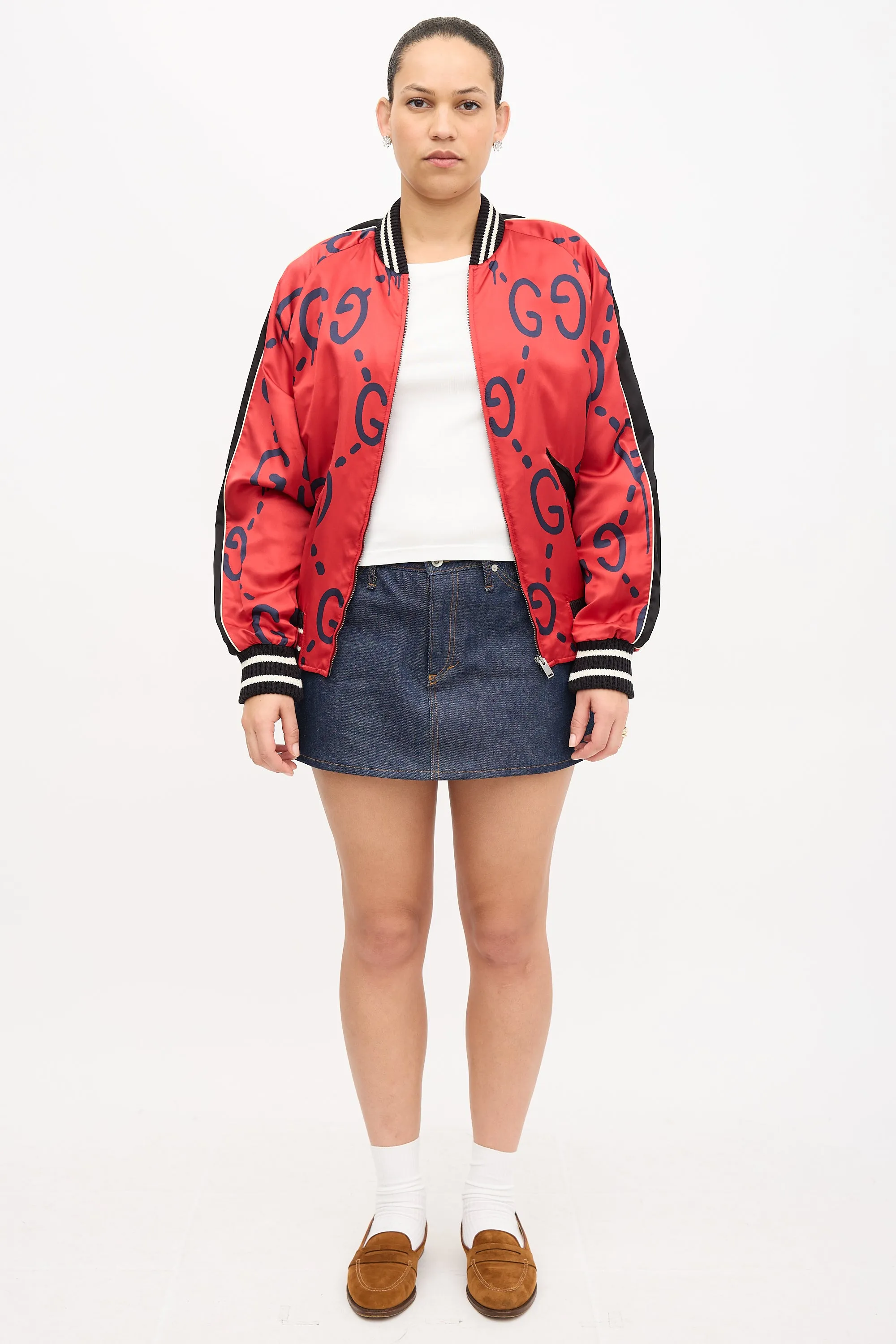 2016 Satin Ghost GG Bomber Jacket sold by VSP Consignment product image thumbnail 2