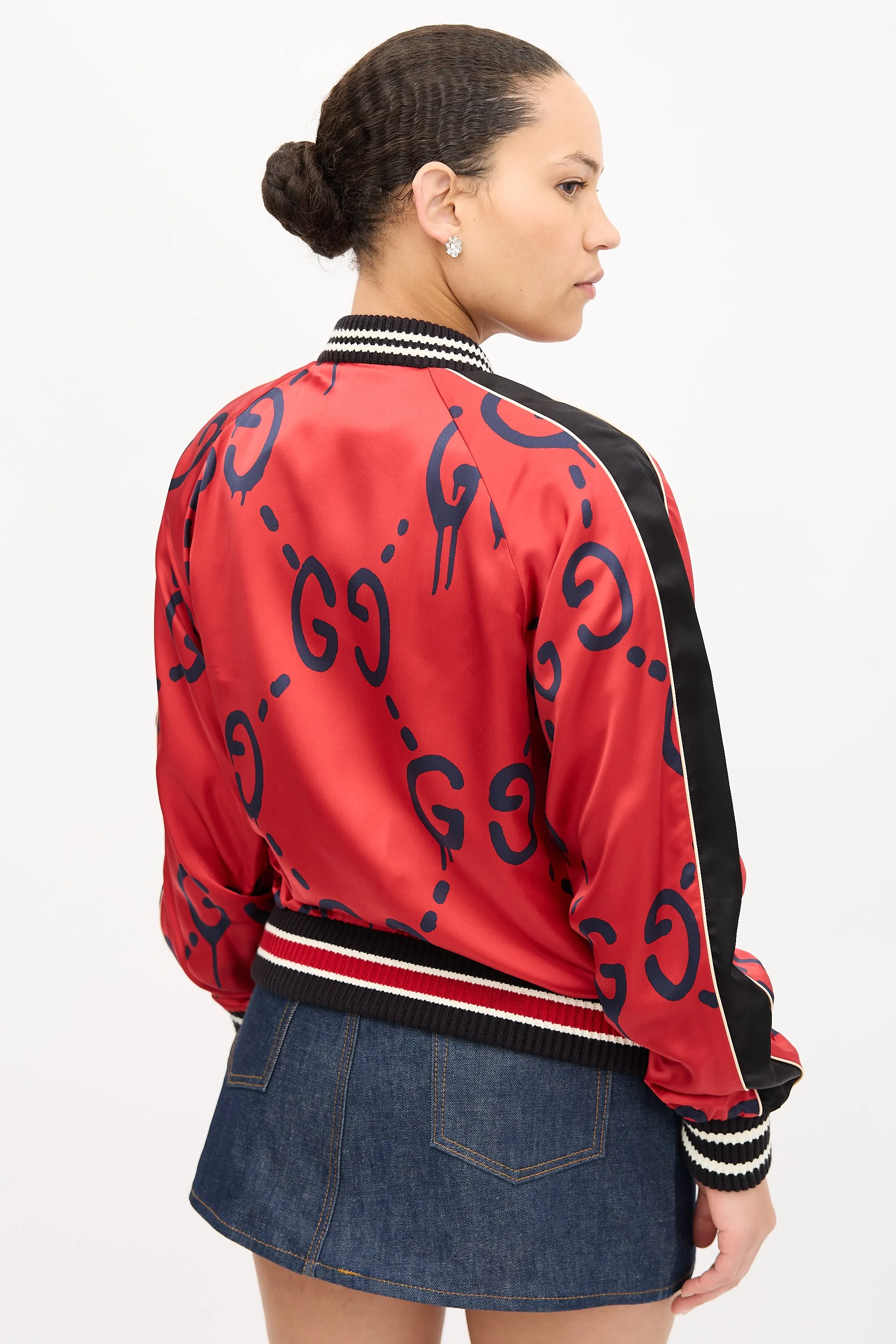 2016 Satin Ghost GG Bomber Jacket sold by VSP Consignment product image thumbnail 5