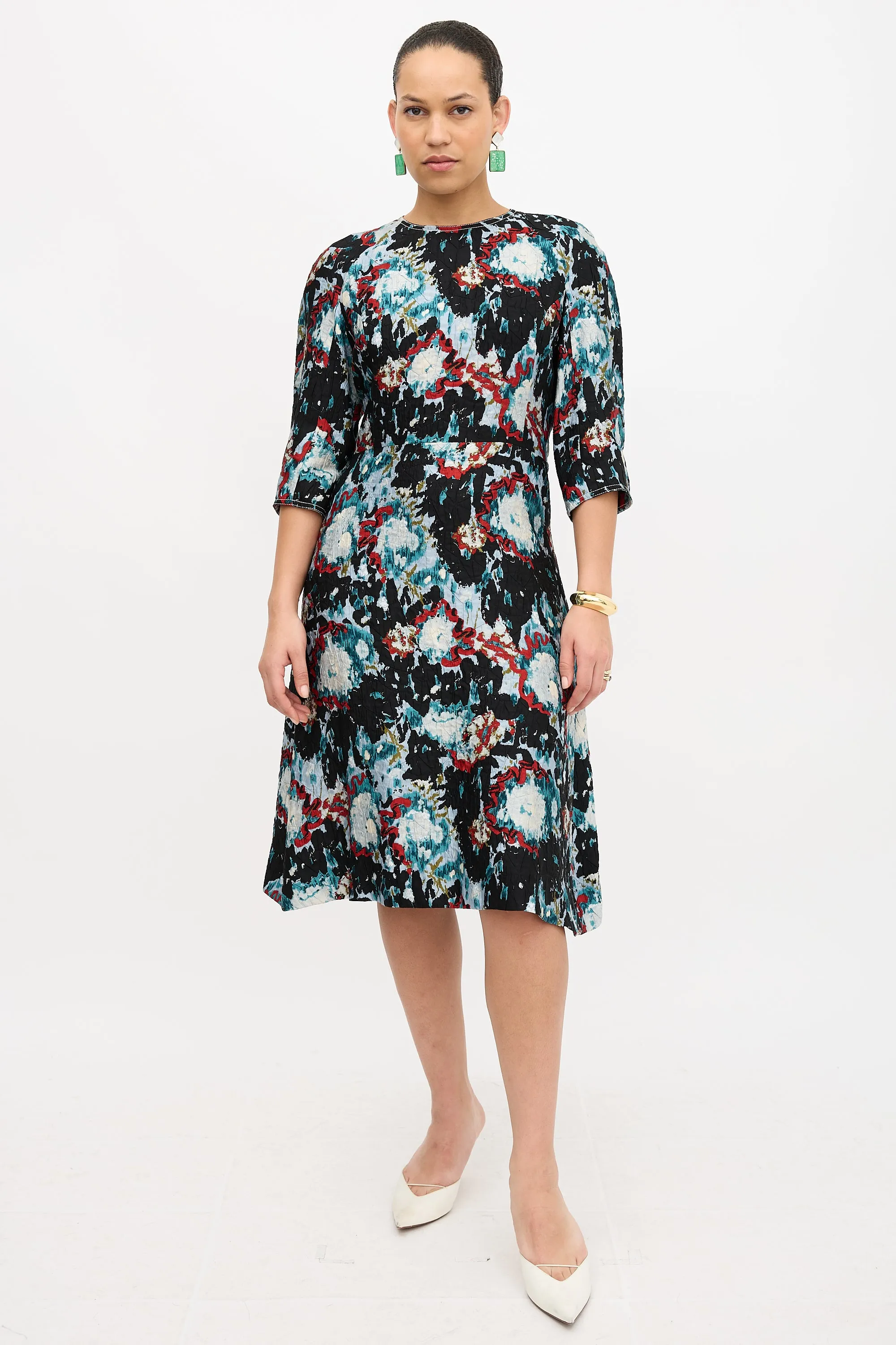 Crinkled Silk Splash Dress sold by VSP Consignment product image thumbnail 5