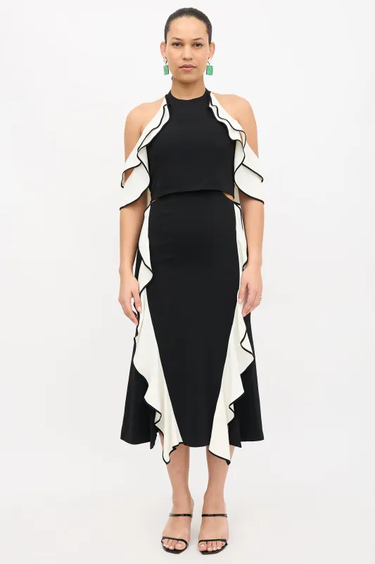 Cold Shoulder Ruffle Dress made by Simkhai