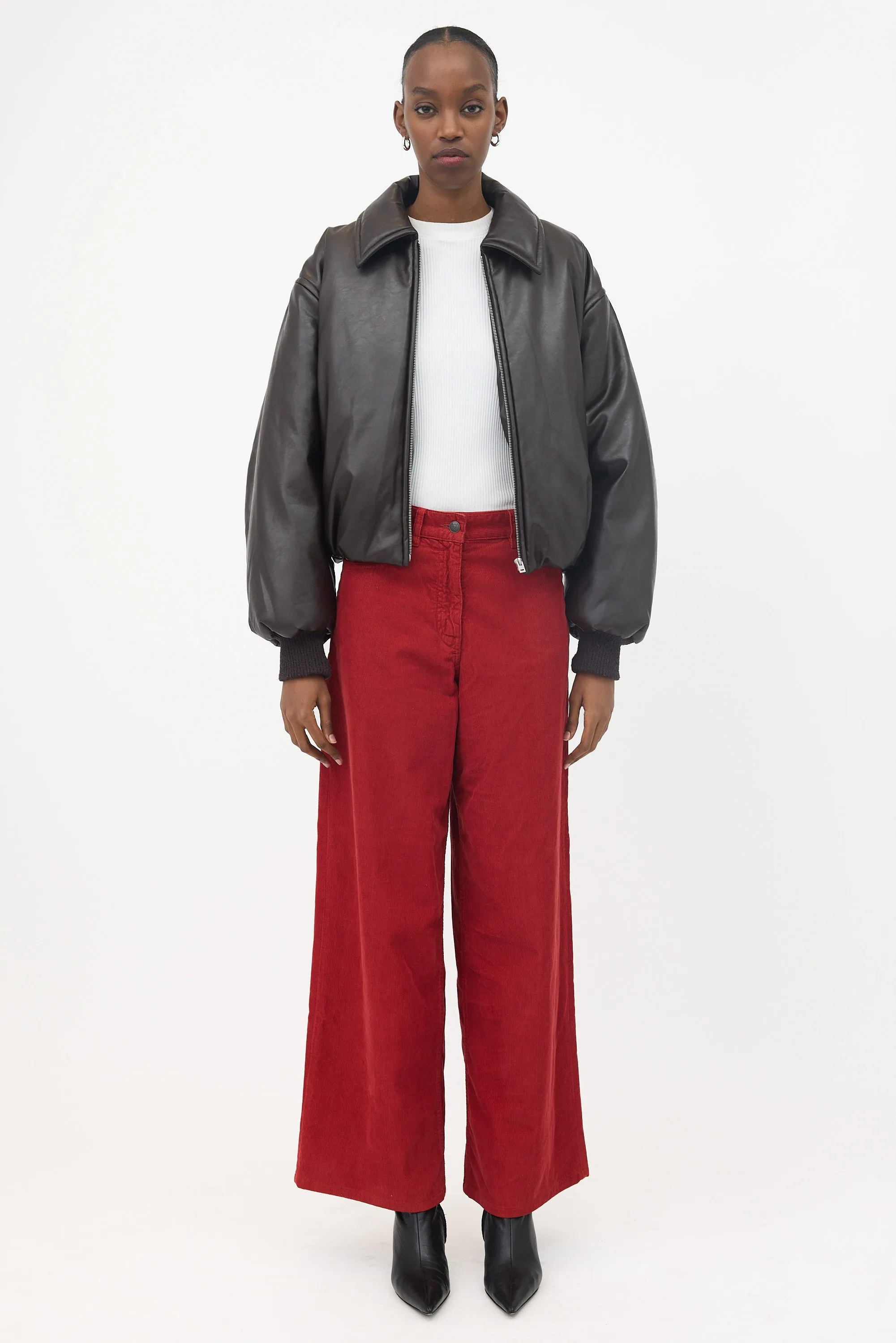 Faux Leather Bomber Jacket sold by VSP Consignment product image thumbnail 3