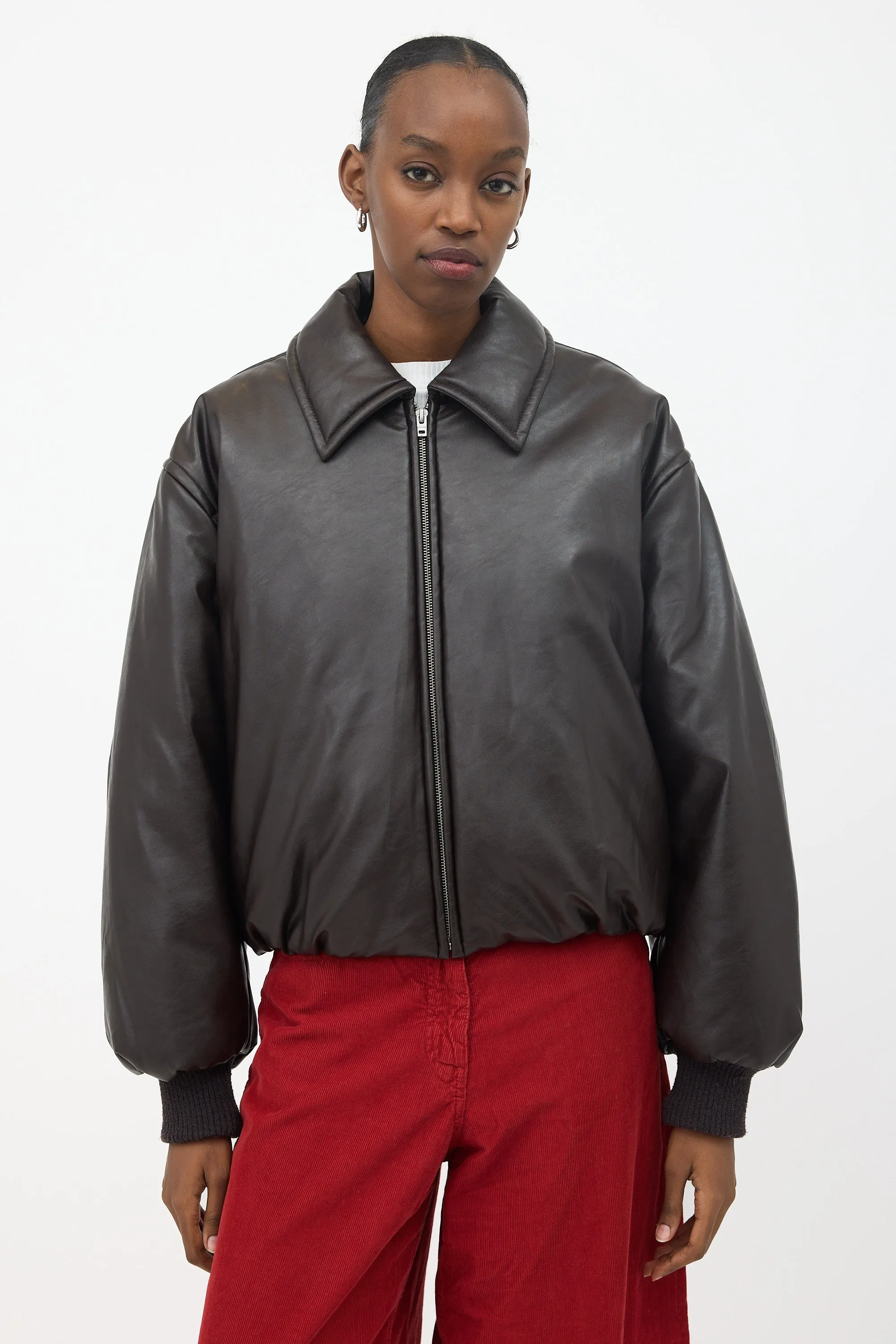 Faux Leather Bomber Jacket sold by VSP Consignment