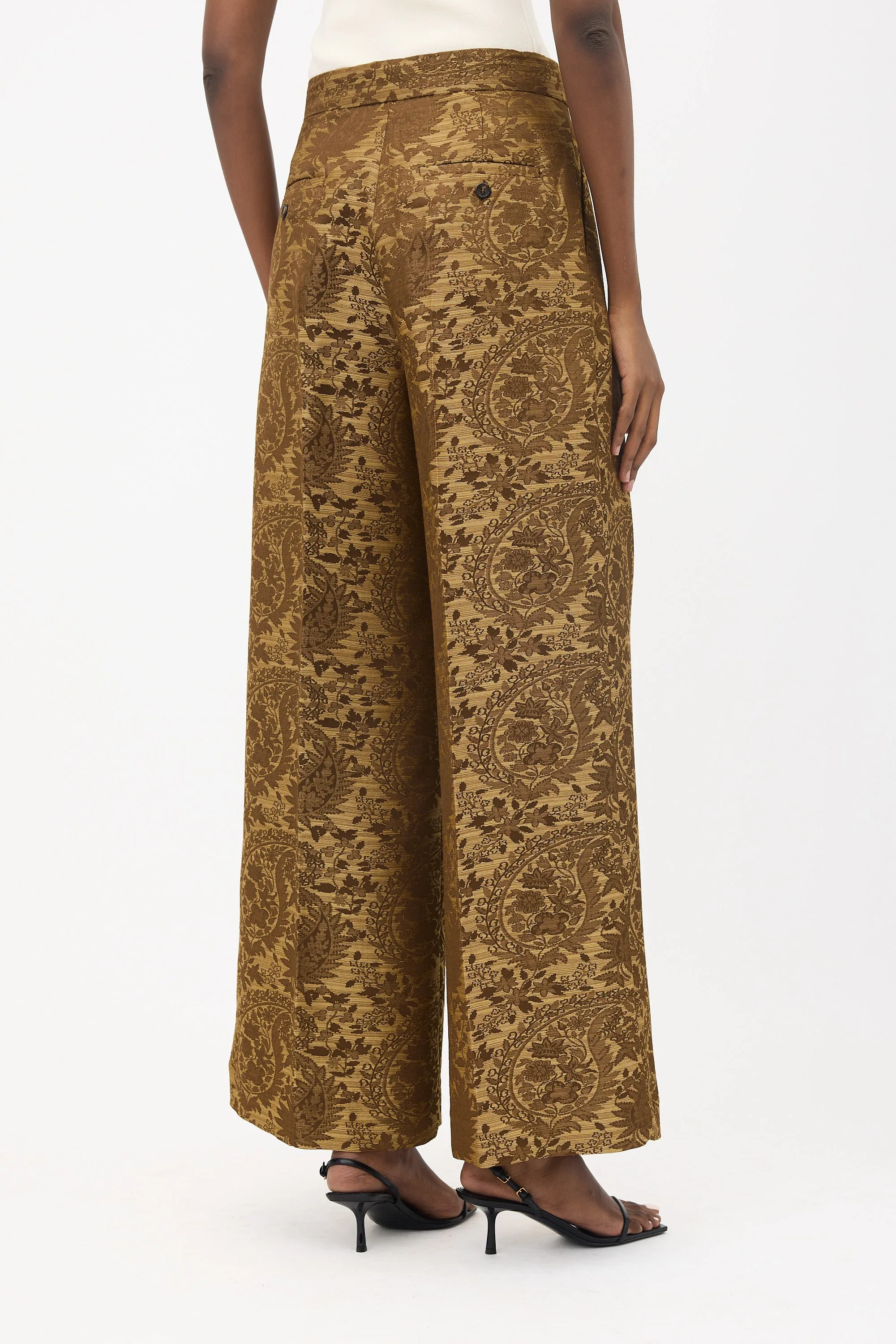 Floral Jacquard Wide Leg Trouser sold by VSP Consignment product image thumbnail 4